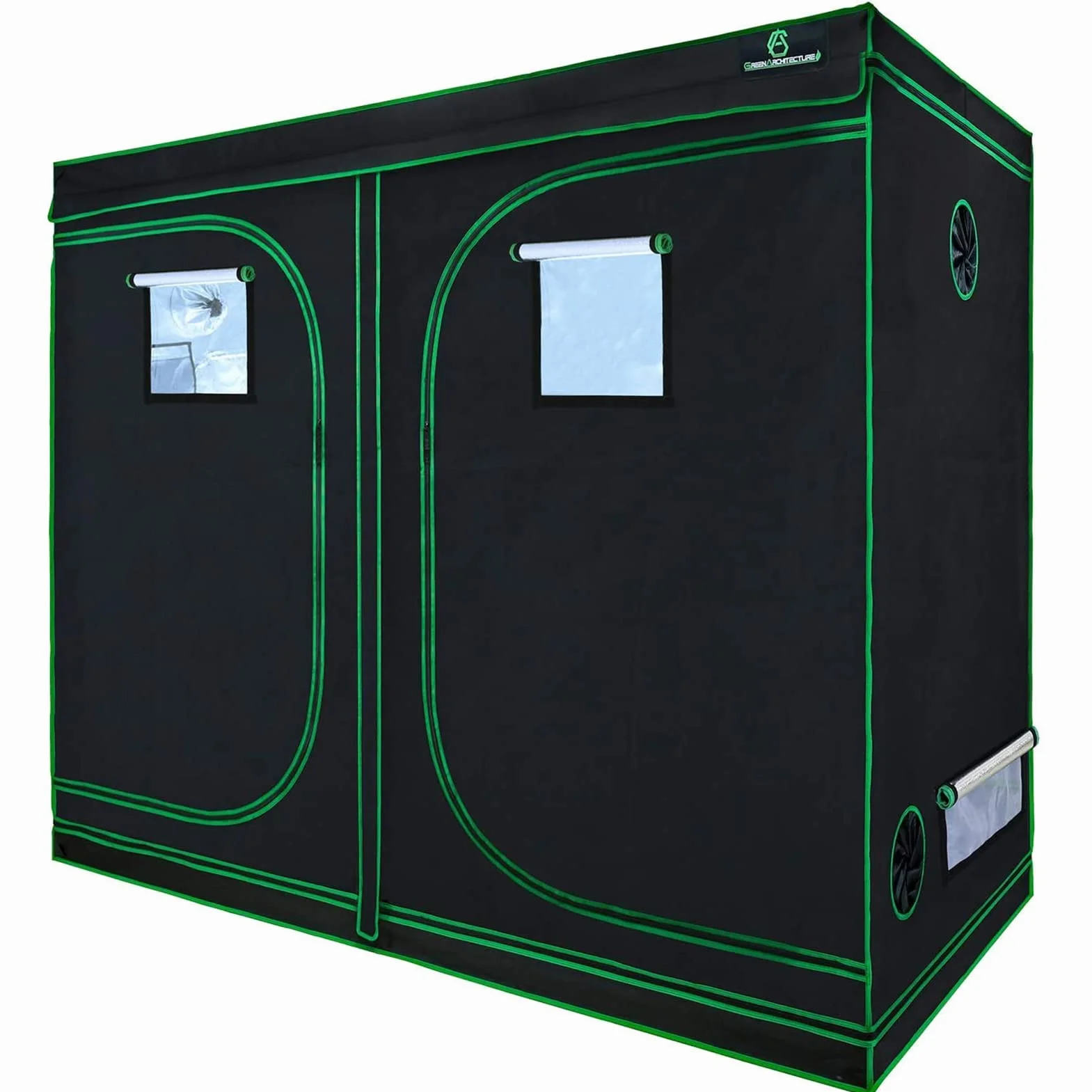 GA namiot do uprawy 240 x 120 x 200 cm 96 x 48 cali x 80 cali 8 x 4 odblaskowy mylar hydroponiczny namiot do uprawy roślin w pomieszczeniach (240 x 120 x 200 cm)