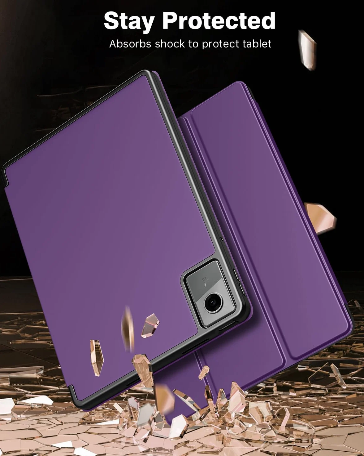 TiMOVO Etui do Lenovo Idea Tab 11 cali 2025 TB-336ZU/336FU z uchwytem na długopis, cienkie etui ochronne z miękkim tyłem TPU, funkcją automatycznego uśpienia/budzenia, Głęboki fiolet