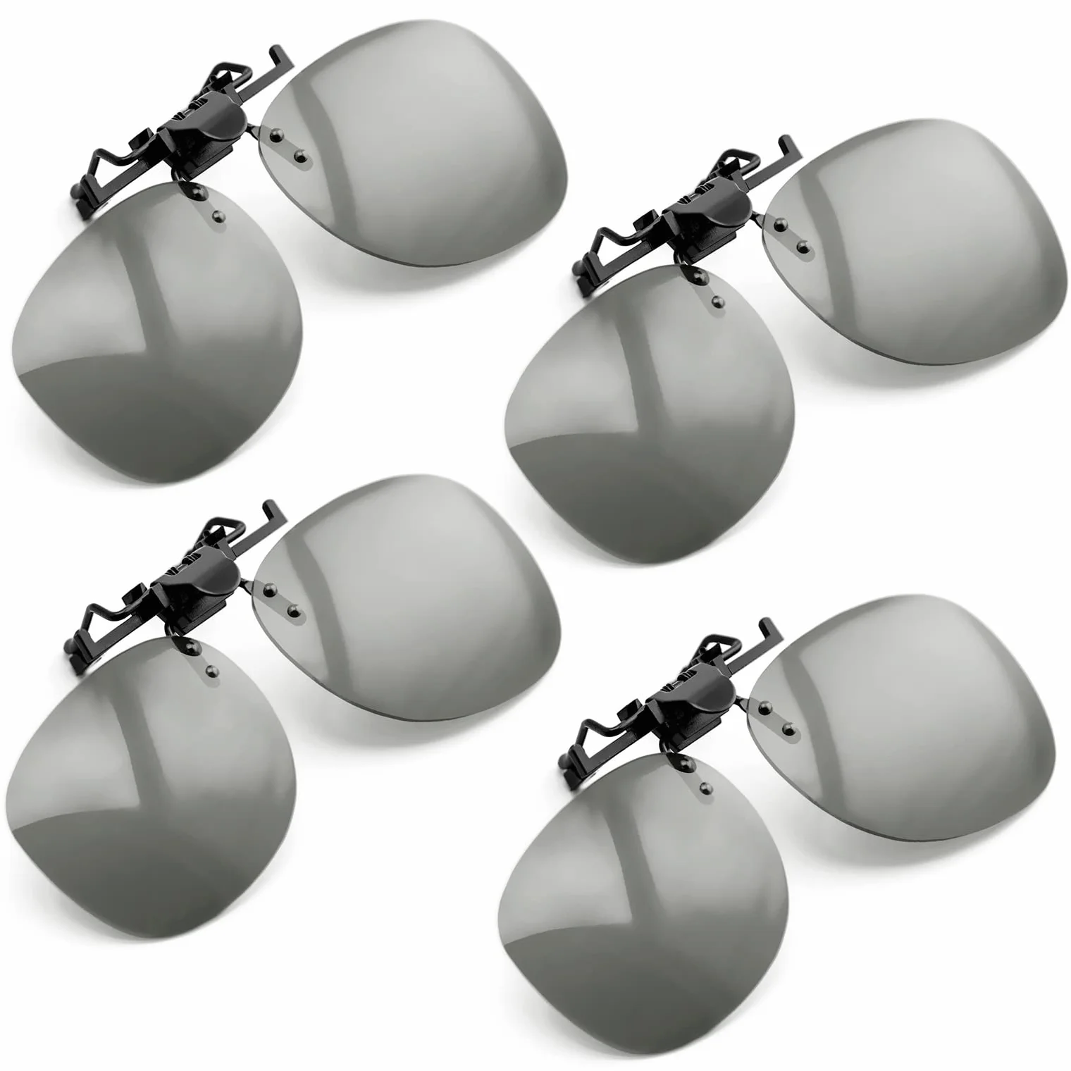 Pasywne okulary 3D Clip-On Zestaw 4 sztuk kompatybilne z LG Philips Panasonic Toshiba Grundig RealD