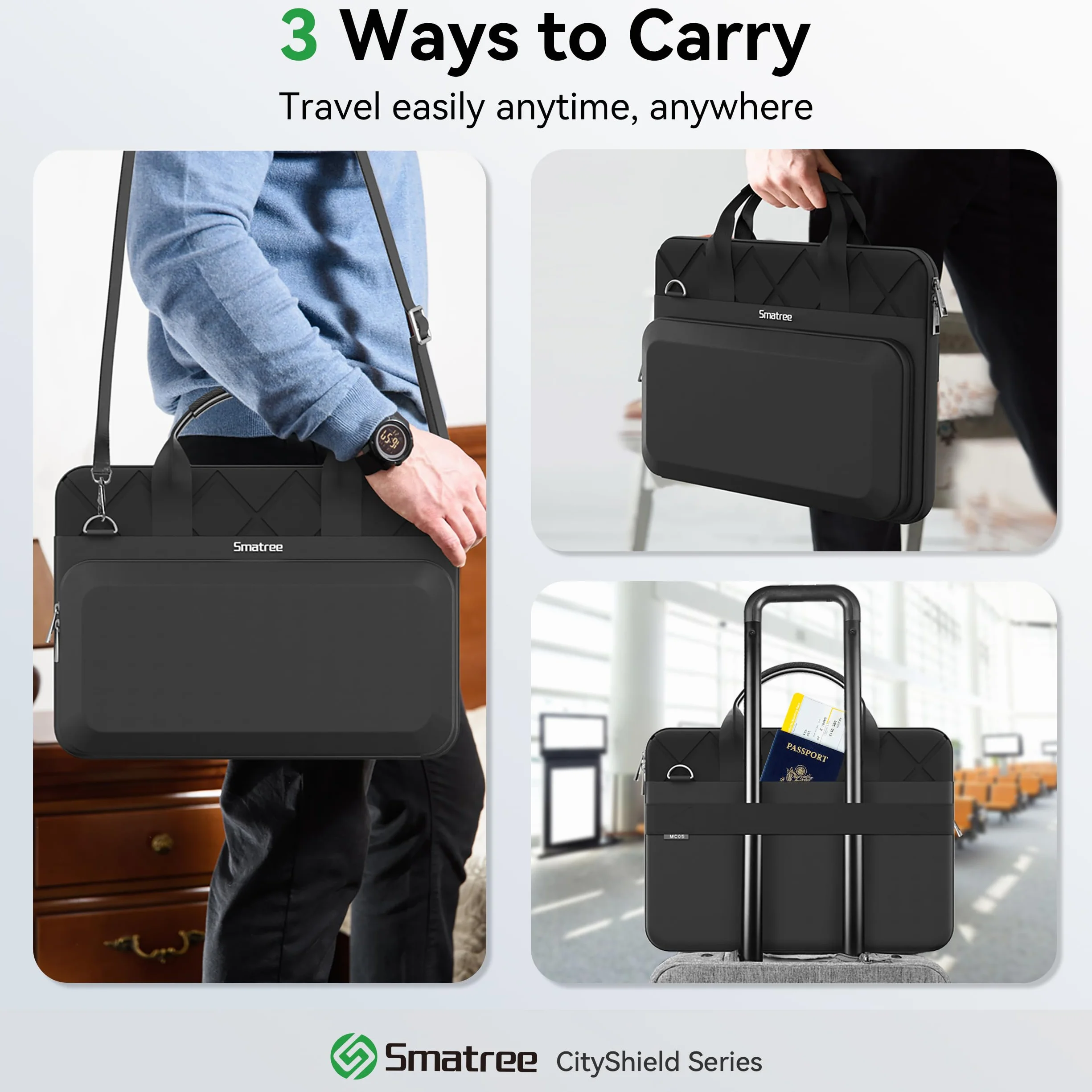 Smatree CityShield Etui na ramię na laptopa 39.6–40.6 cm DELL G15/G16, do laptopa gamingowego 40.6 cm Alienware m16/x16, do laptopa do gier Alienware 16 Area-51, rękaw z kieszenią na akcesoria (MC02)
