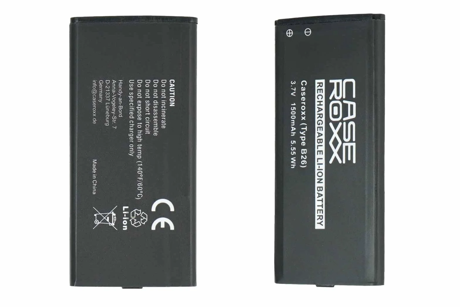 caseroxx Bateria litowo-jonowa do telefonu komórkowego kompatybilna z Cat B26, zapasowa bateria do Twojego telefonu (1500 mAh)