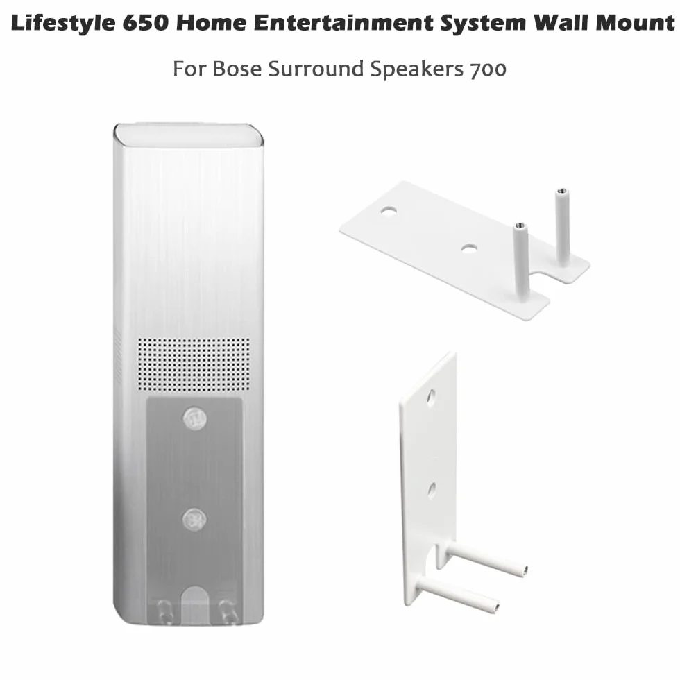1 para uchwytów ściennych, kompatybilne z głośnikami Bose OmniJewel Lifestyle 650 Home Entertainment System Surround 700 (1 para białych)