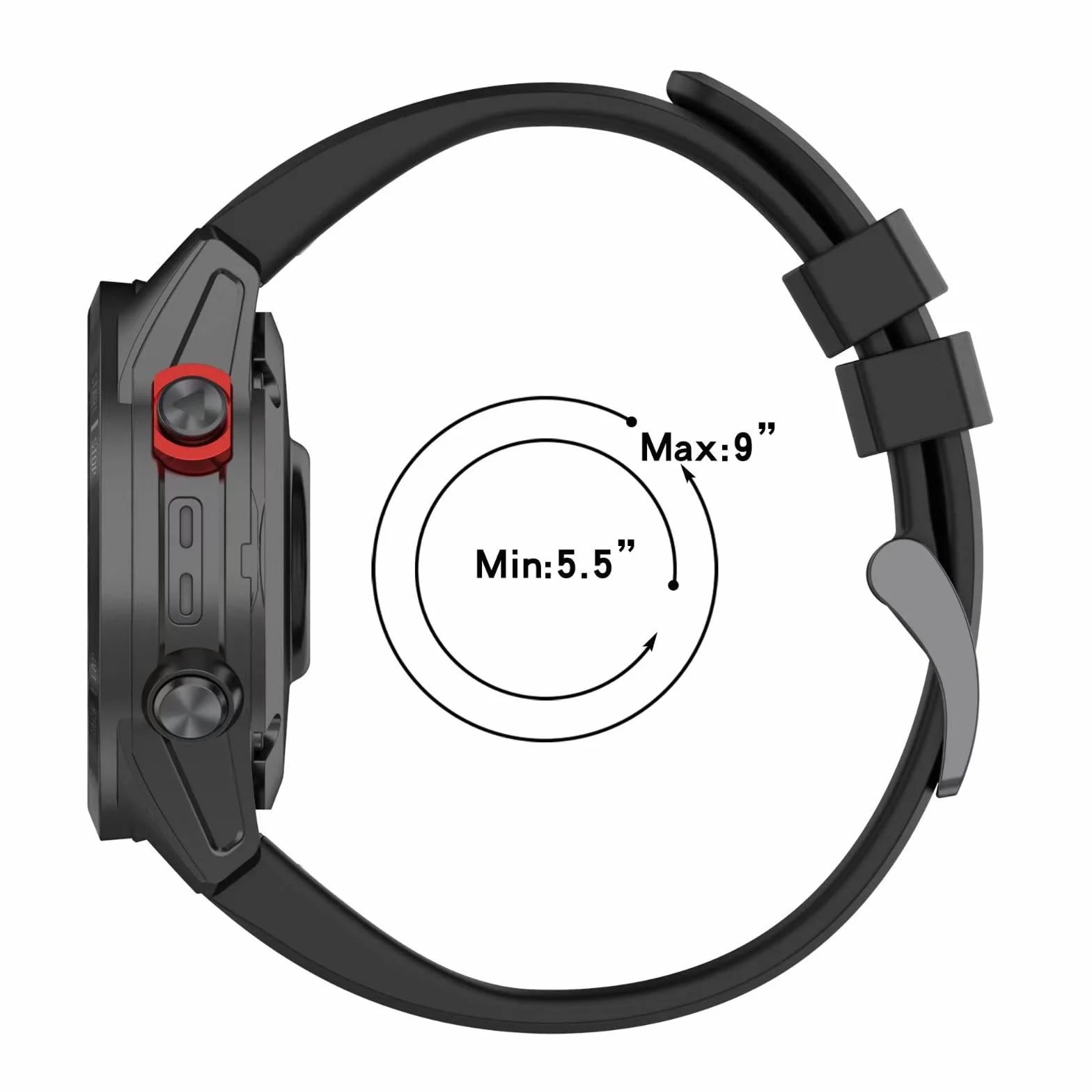 Silikonowy pasek kompatybilny z Garmin Epix Gen 2, 22 mm
