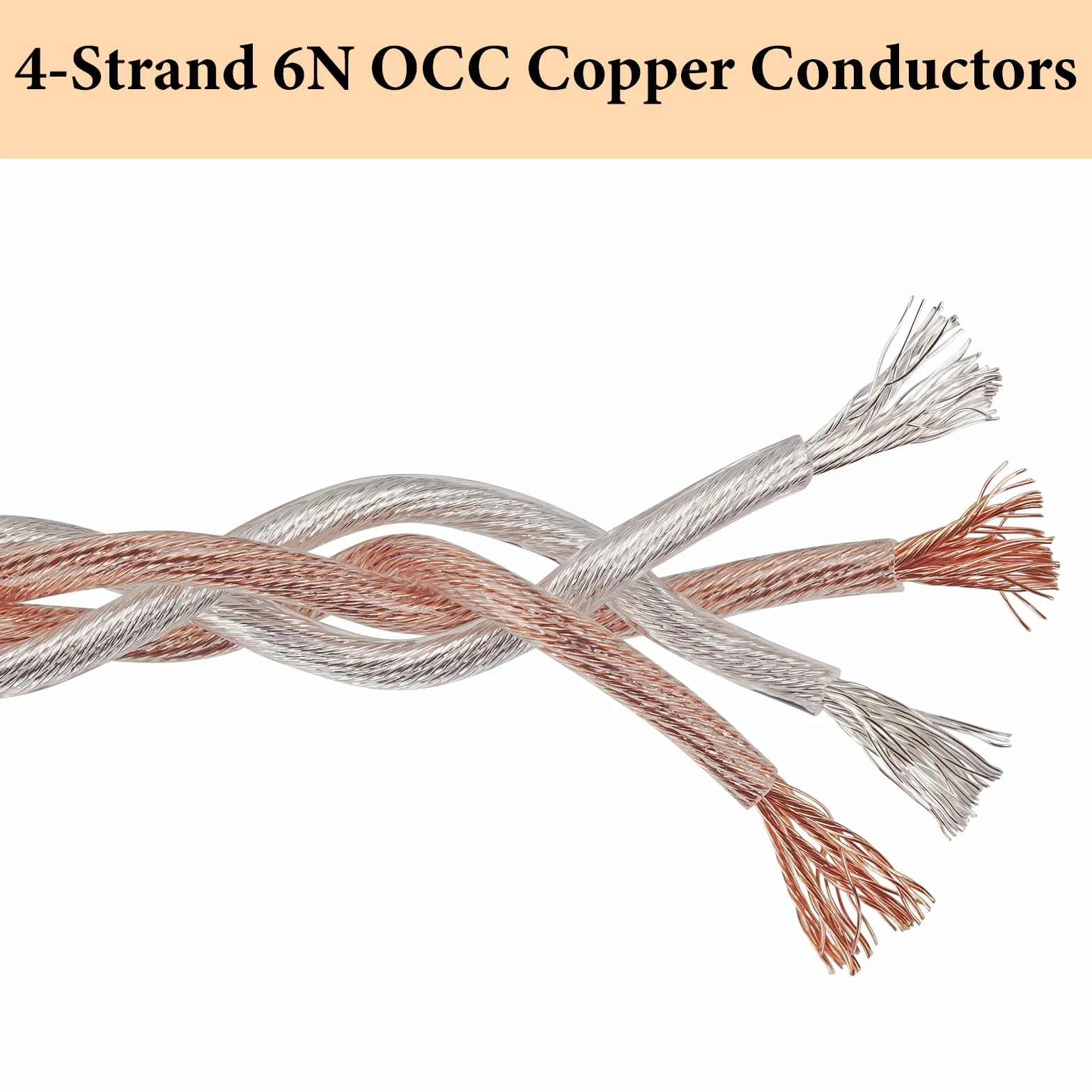 Geekria Kabel audio Apollo Copper Silver Mixed Upgrade kompatybilny z HIFIMAN SUSVARA UNVEILED, słuchawki SUNDARA HE4XX 400i, 4,4 mm do dwóch 3,5 mm zamienny przewód słuchawkowy (8,2 stopy / 2,5 m)