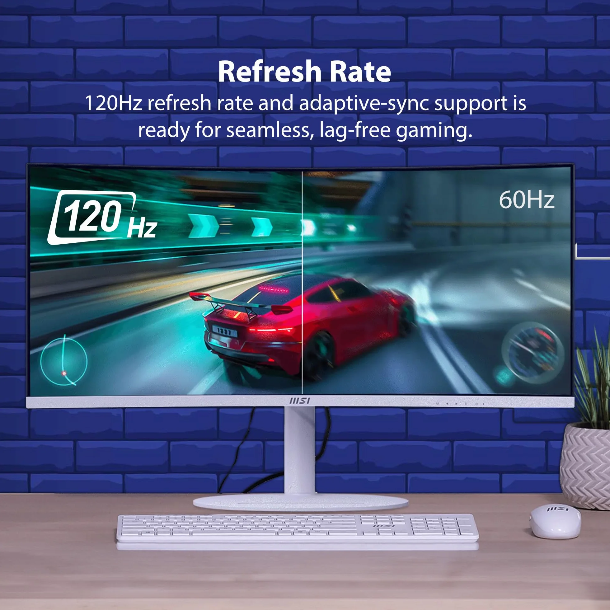 MSI Nowoczesny MD342CQPW 86.4 cm VA 3440 x 1440 (UWQHD) Monitor komputerowy, 120Hz, 1800 zakrzywiony, Adaptive-Sync, HDMI, DP, USBC 98W Power Delivery, KVM, regulacja wysokości, VESA, głośnik, 1 ms,