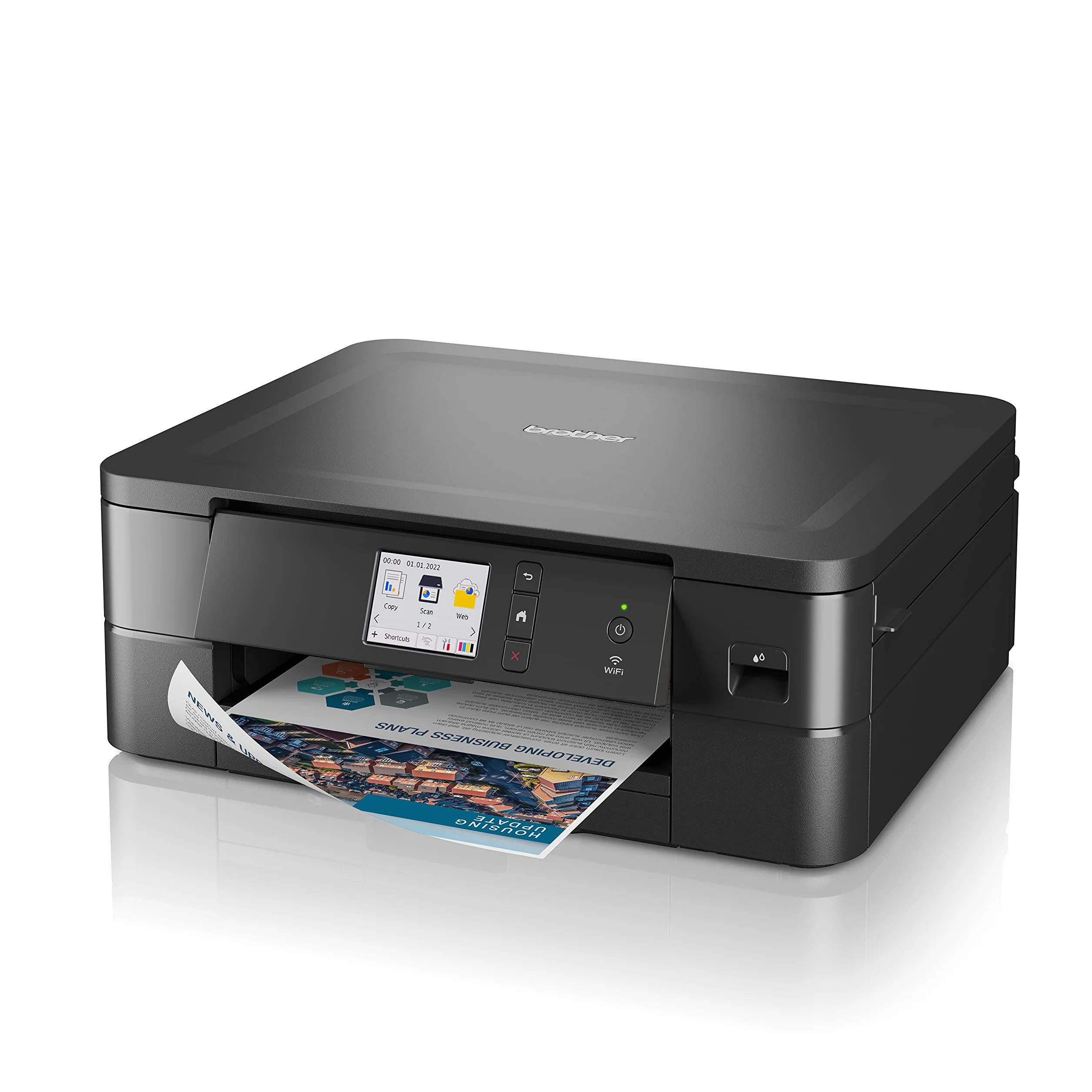 Brother DCP-J1140DW 3 w 1 atramentowe urządzenie wielofunkcyjne (drukarka, skaner, kopiarka), kolor czarny, 400 x 151 x 343 mm