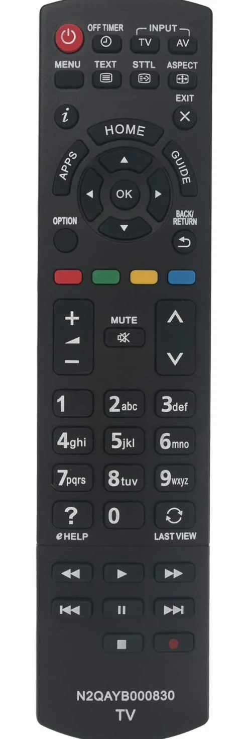 ALLIMITY N2QAYB000830 pilot zastępczy do telewizora Panasonic Viera LCD LED TX-L32EN63 TX-50AS500Y TX-39ASW504 TX-42AS500E TX-42AS600EW TX-L42E6EK TX-39AS600Y TX-39ASW600Y 4 TX-4 2AS500Y TX-42AS600Y