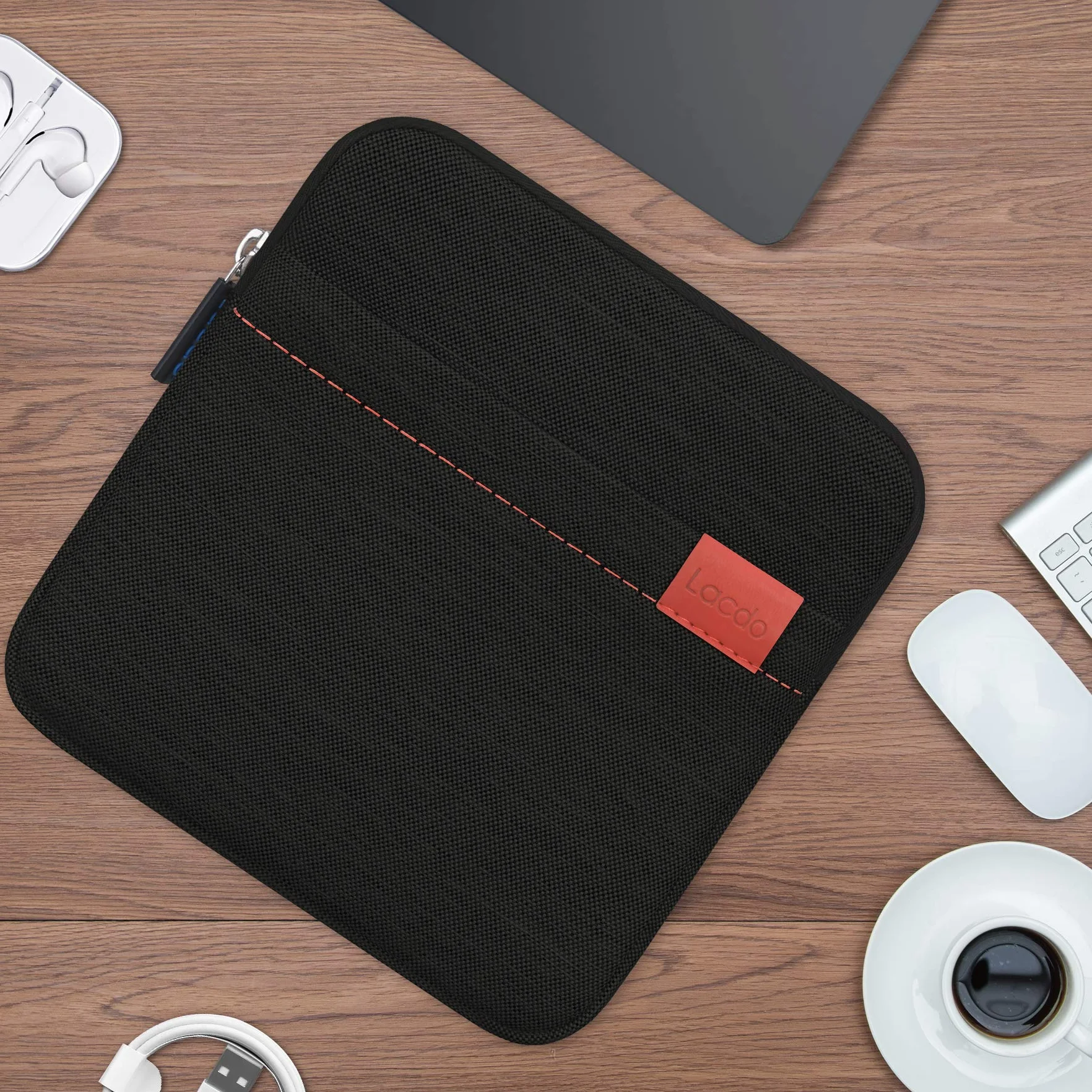 Lacdo Etui ochronne na zewnętrzny dysk CD DVD USB HP F6V97AAABB Asus U9M U7M LG GP57ES40 Dell Slim DW316 Apple SuperDrive Czarny