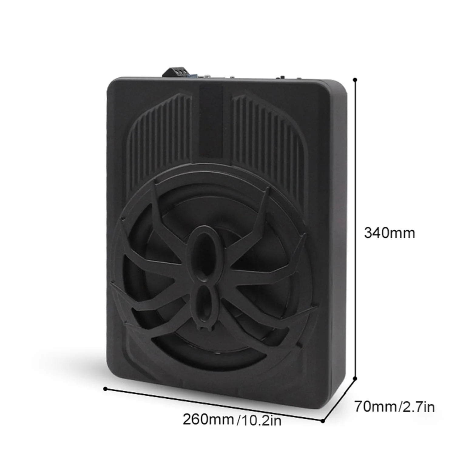 Akozon Subwoofer samochodowy o dużej mocy, 800 W, aktywny subwoofer, wbudowany wzmacniacz z regulatorem głośności, niebieskie światło LED do samochodów ciężarowych, SUV-ów, kamperów, 25 cm