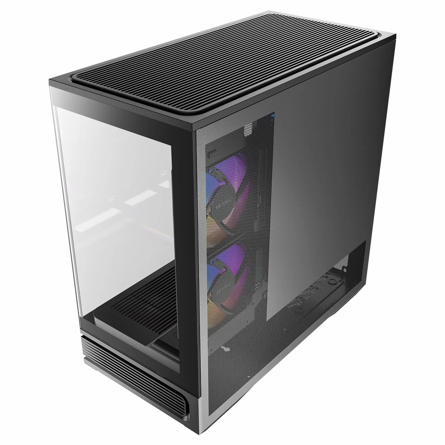 Antec C2M ARGB, kompaktowa obudowa MicroATX, panoramiczne szkło hartowane, wysoki przepływ powietrza, 3 wentylatory PWM ARGB w zestawie, obsługa chłodnicy 360 mm i procesor graficzny 415 mm, typ C 10