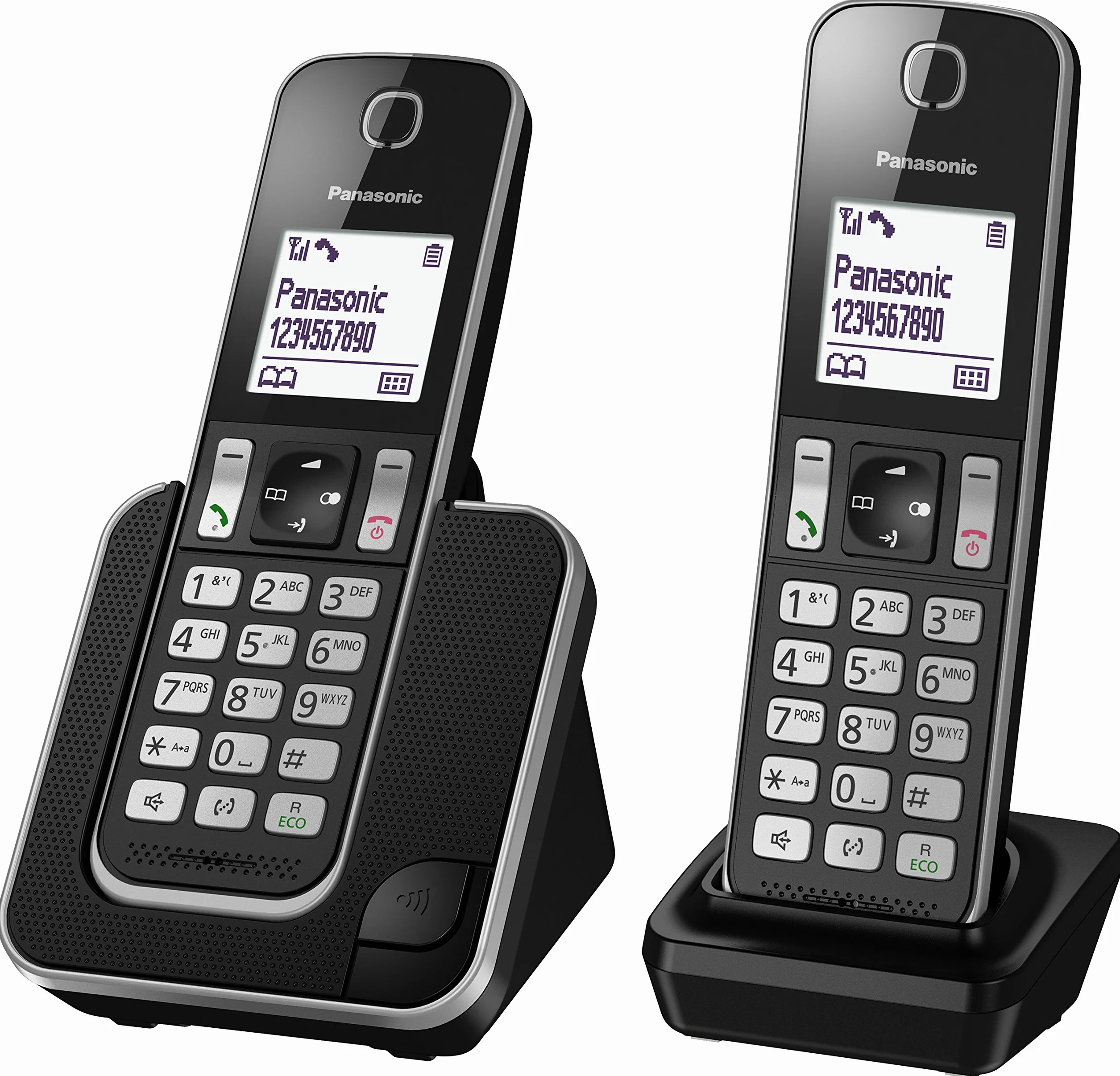 Panasonic KT-TGD312 - telefony (DECT, biurko, czarny, LCD, AAA, polifoniczne)