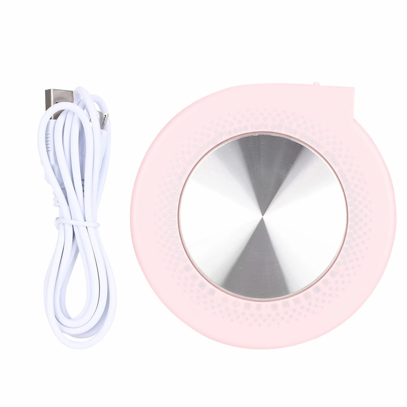 Mata grzewcza USB podgrzewacz do kubka kawy antypoślizgowa podkładka z gąbki odporna na ciepło Coaster różowy