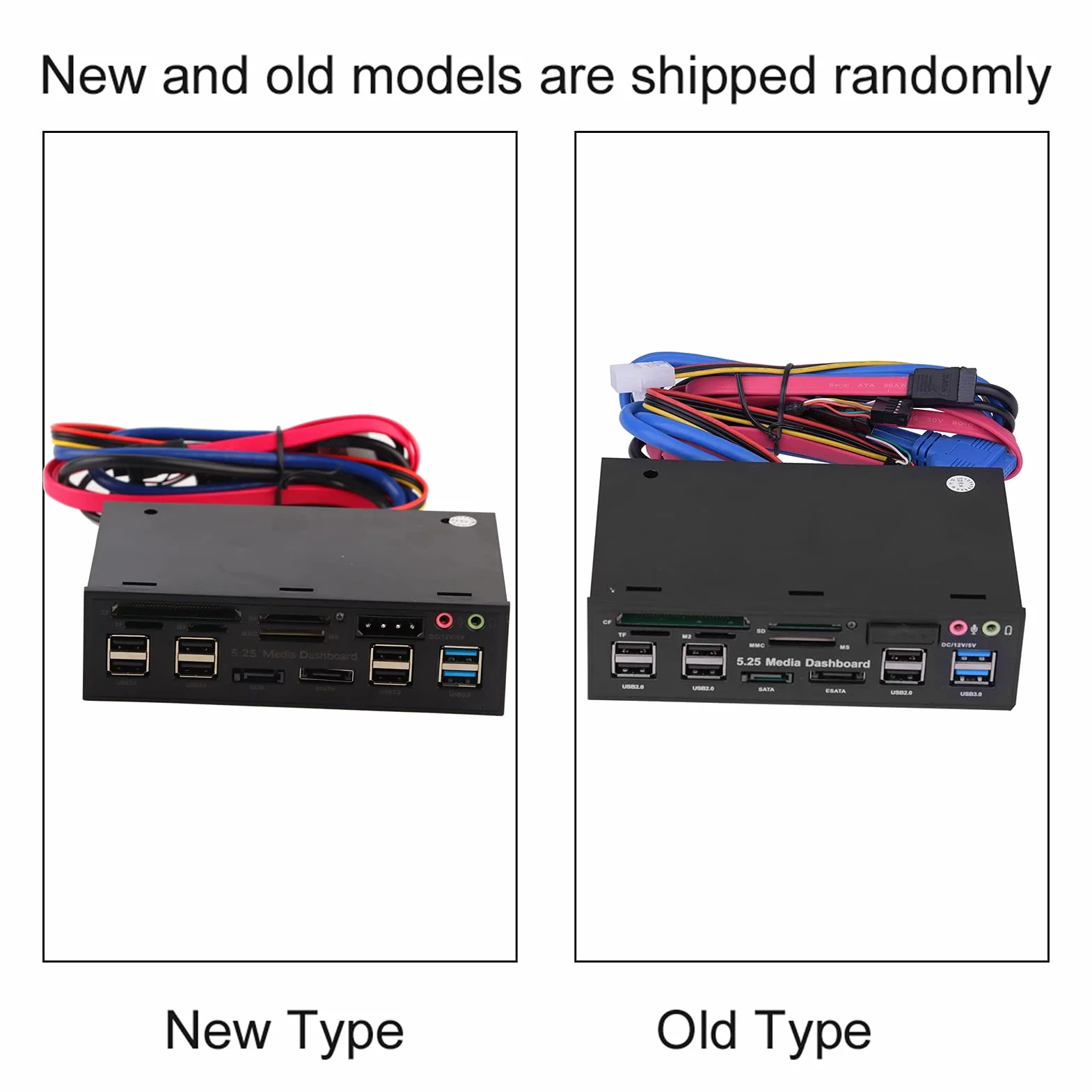 5,25 cala Media Dashboard Panel przedni Usb3.0 2.0 Hub Esata SATA Audio Multi Card Reader