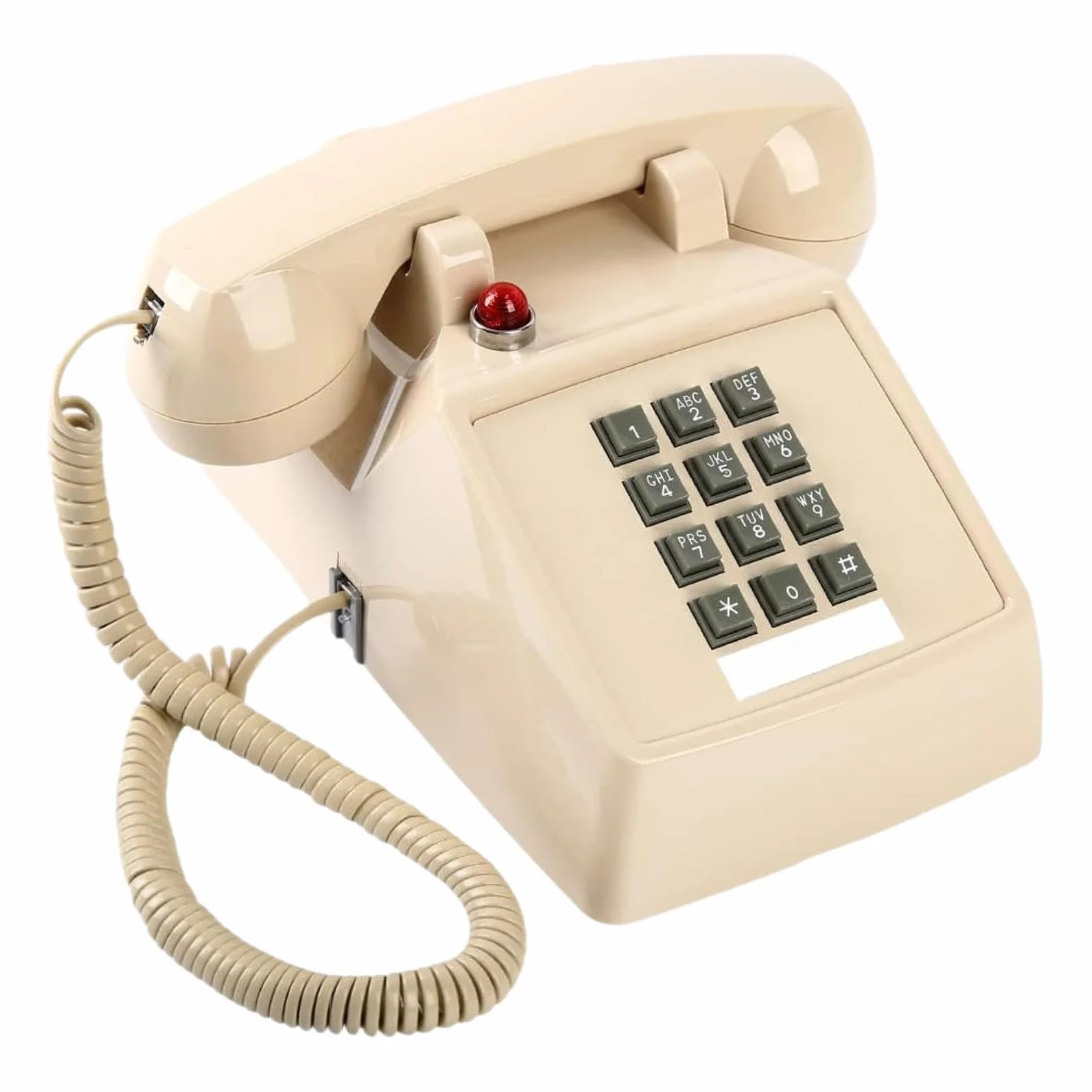 Vintage Design przewodowy telefon na biurko metalowa podstawa do hotelu domu 13 x 22,2 x 11,5 cm beżowa