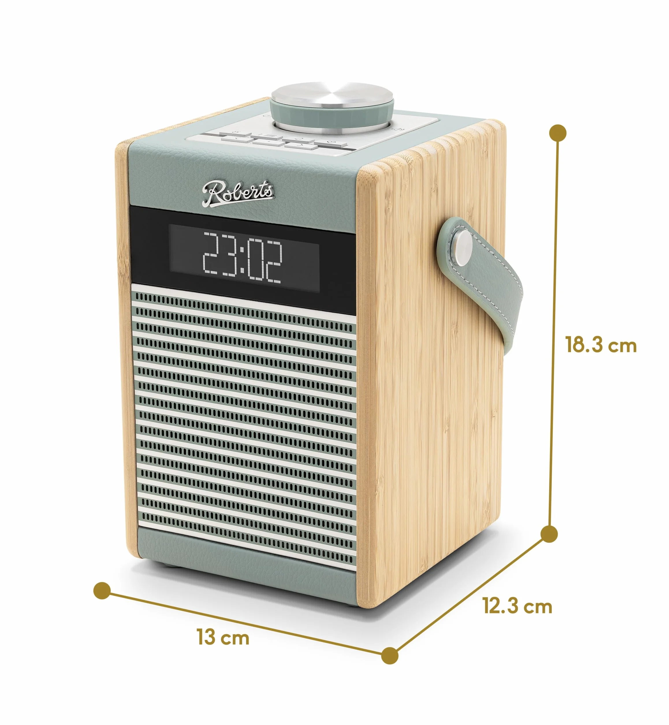 Rambler MIDI Przenośny budzik retro Dab+/FM/Bluetooth Sky Blue