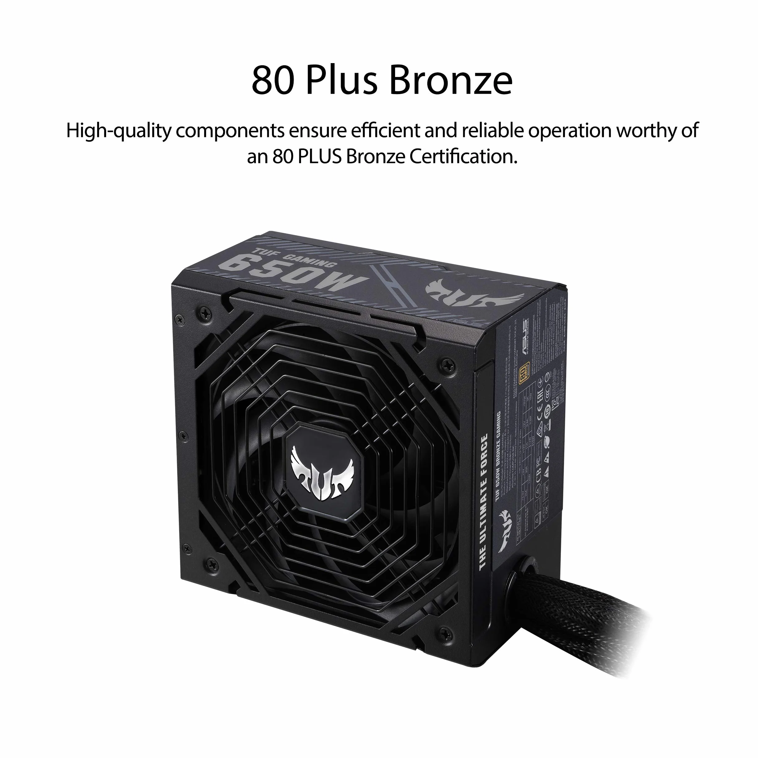 ASUS TUF Gaming 650 W zasilacz sieciowy (80 Plus Bronze, technologia 0DB, 80 cm, 8-pinowe złącze CPU)
