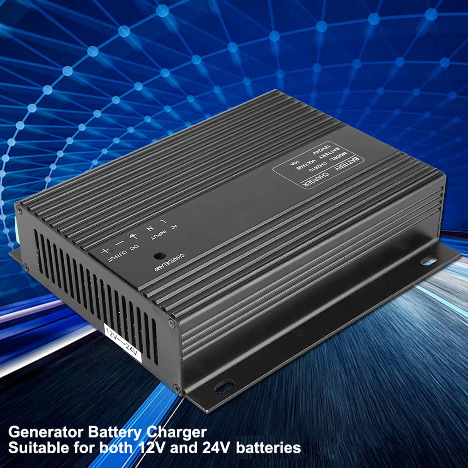 12V 24V 10A Generator diesla Zespół prądotwórczy Inteligentna ładowarka akumulatorów Uniwersalna ładowarka akumulatorów o szerokiej temperaturze do zasilacza generatora diesla