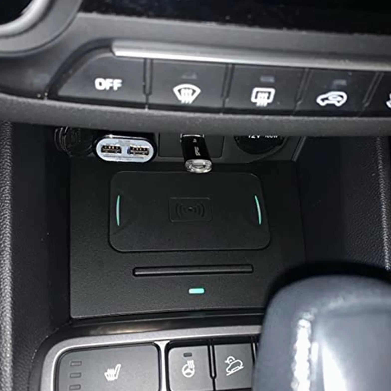 Dla Hyundai, Creta Cantus IX25 2015-2020 samochodowa bezprzewodowa ładowarka QI do telefonu szybka ładowarka Panel ładowania Pad uchwyt do ładowania Bezprzewodowa ładowarka samochodowa