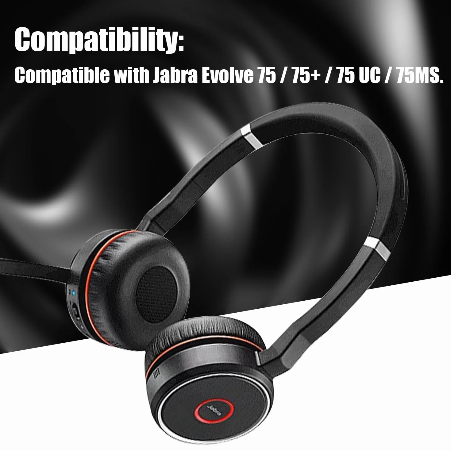 INF Nauszniki do Jabra Evolve 75/75+/75 UC / 75MS, lepsze wrażenia dźwiękowe, miękkie i wygodne, dokładne dopasowanie, ulepszone wrażenia dźwiękowe, łatwa instalacja