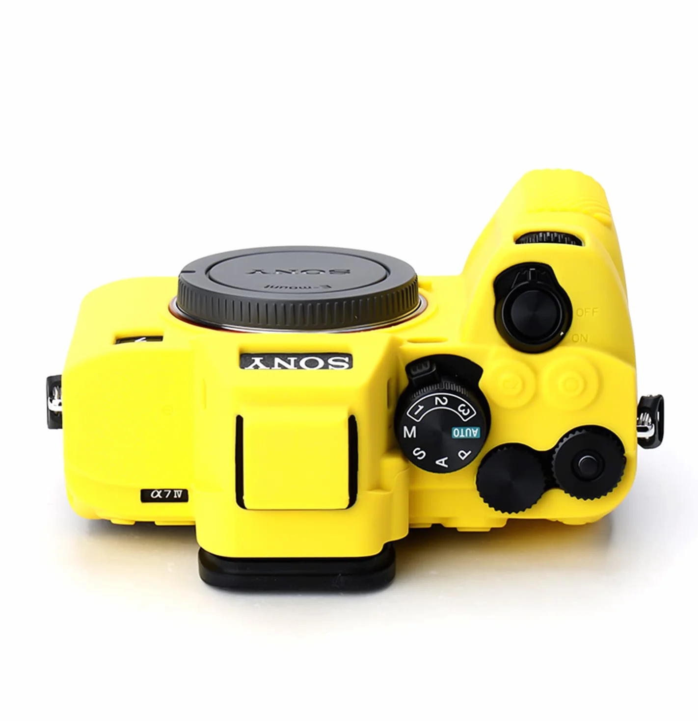 Pocoukate Etui na aparat Sony Alpha 7 IV, A7M4, A7 IV aparat cyfrowy odporny na zarysowania, wąski krój, miękka obudowa z osłoną ekranu, ekskluzywne akcesoria A7IV (nie dotyczy A7R4 lub A7III) - żółte