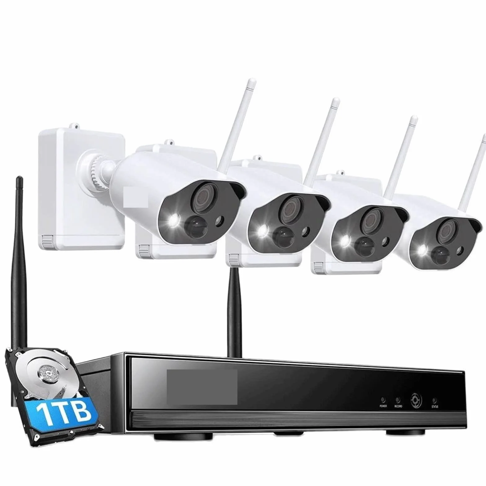 Kamery Monitoringu, Bezprzewodowy system kamer bezpieczeństwa 5MP Kamera zasilana bateryjnie 8-kanałowy NVR 2-kierunkowy zestaw do nadzoru wideo na zewnątrz