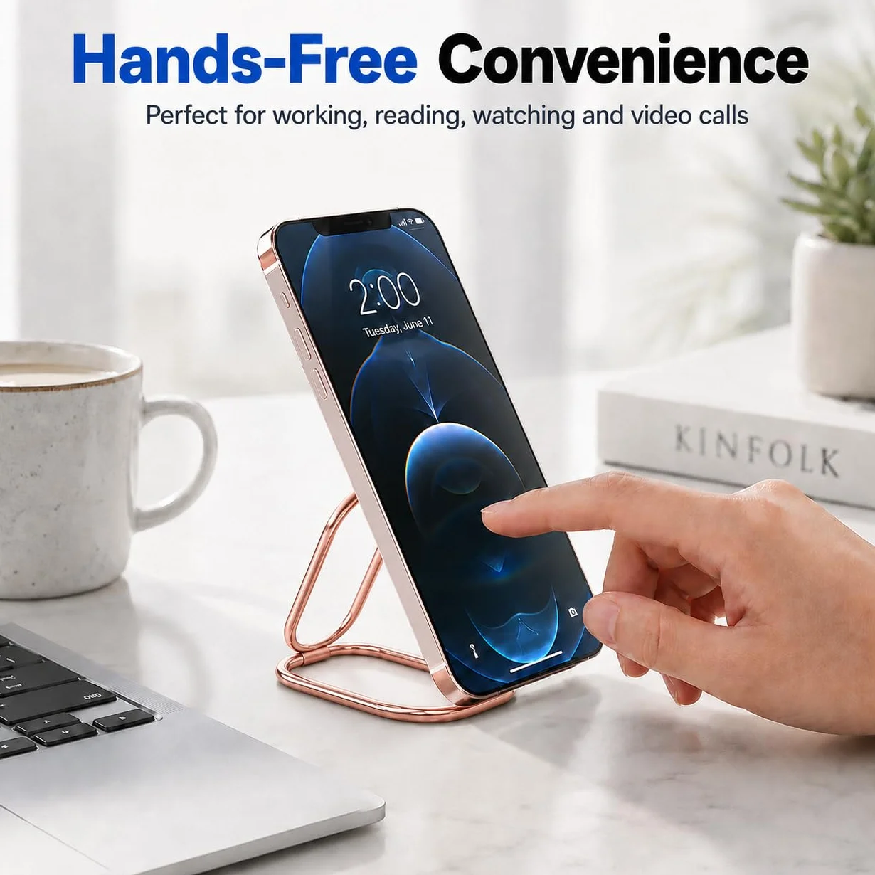 VAWcornic Uchwyt na palec smartfona z funkcją podstawki i bardzo mocnym uchwytem, obracany o 540° metalowy stojak na telefon uchwyt Uchwyt na pierścień do telefonu do smartfona (iPhone, Samsung, HUAWEI), tablet, Kindle, przełącznik, kompatybilny z magnety