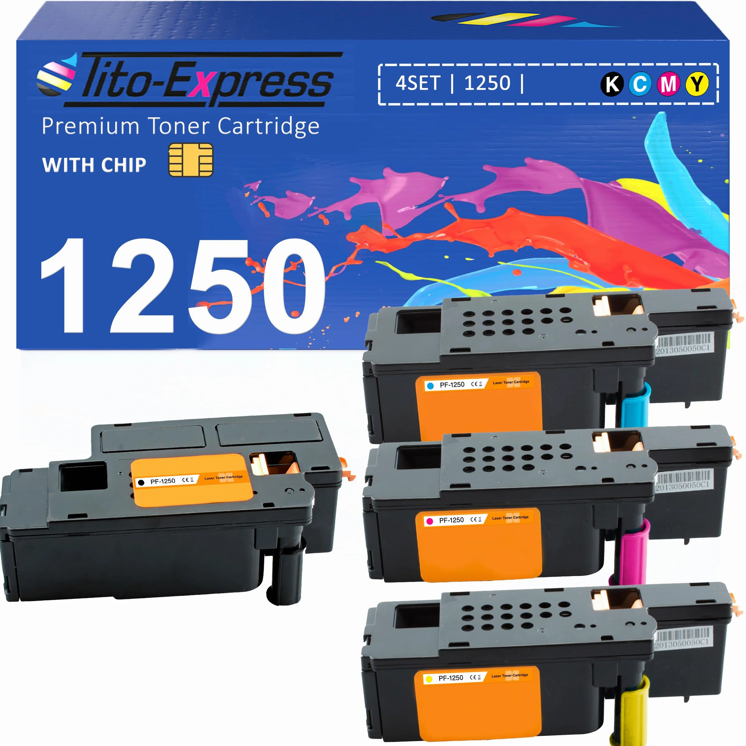 1250 kompatybilny z tonerem Dell 1250 1250c C1765nfw C1765nf C1760nw 1350cnw 1355cn 1355cnw C1760 C1765 C1700 Series Multipack kartridże do drukarki, czarny, cyjan, żółty