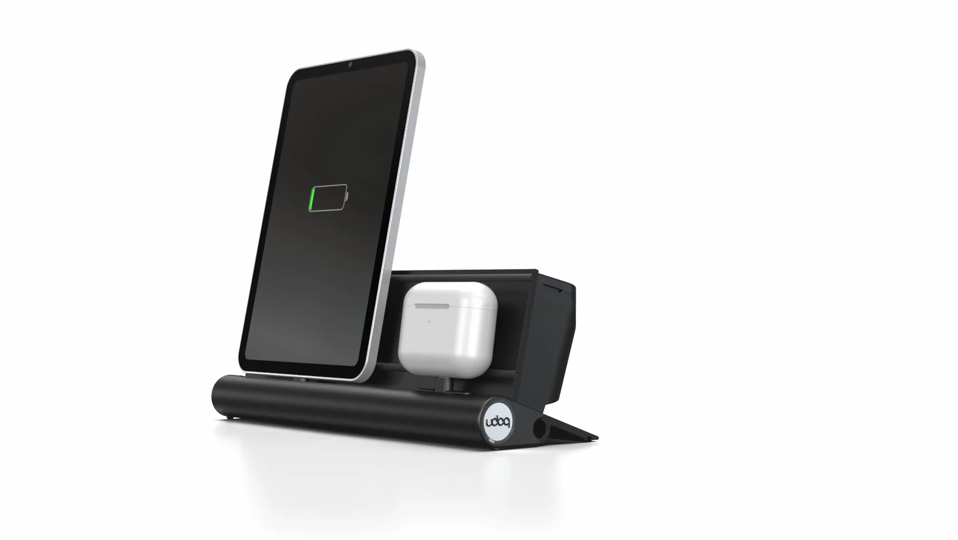 udoq 250 USB-C stacja ładująca do smartfonów, z ładowarką Power Delivery Charger, wysokiej jakości wzornictwo 4 mm aluminium