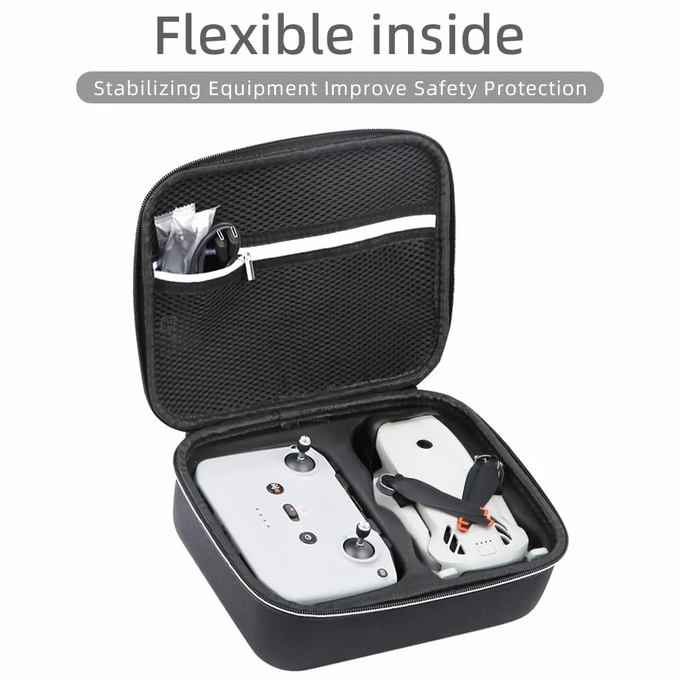 Futerał do DJI Lito X1/Lito 1 z dwoma bateriami combo, przenośna torba do przechowywania, twarda obudowa ochronna do drona DJI Lito X1/Lito 1 i pilota RC-N3, Czarny, Proste