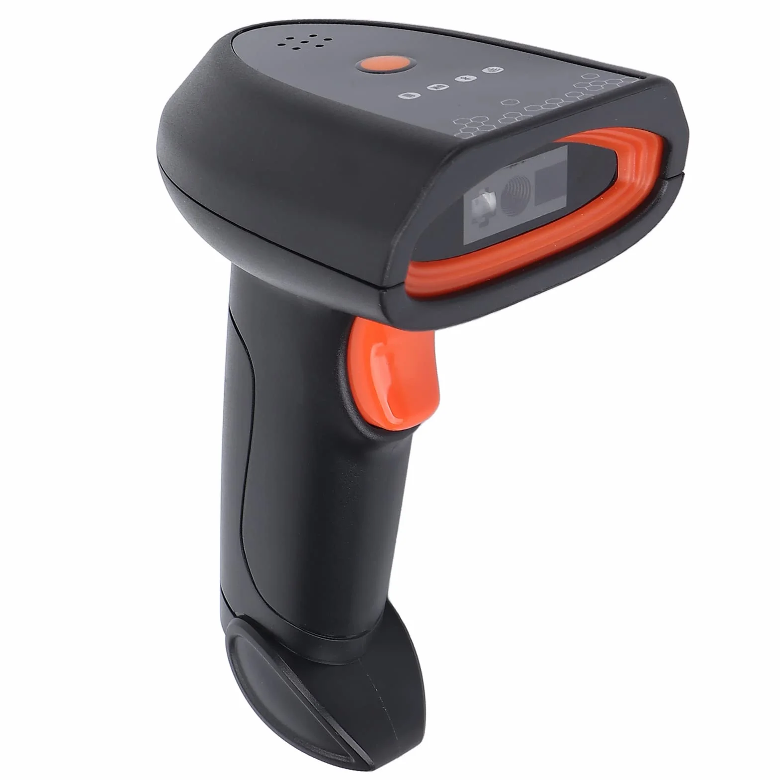 Skaner Kodów Kreskowych, Ręczny Bezprzewodowy Bezprzewodowy Czytnik Kodów Kreskowych 2D Barcode AI Intelligent Voice Broadcast Scanner z Odbiornikiem dla Supermarketu