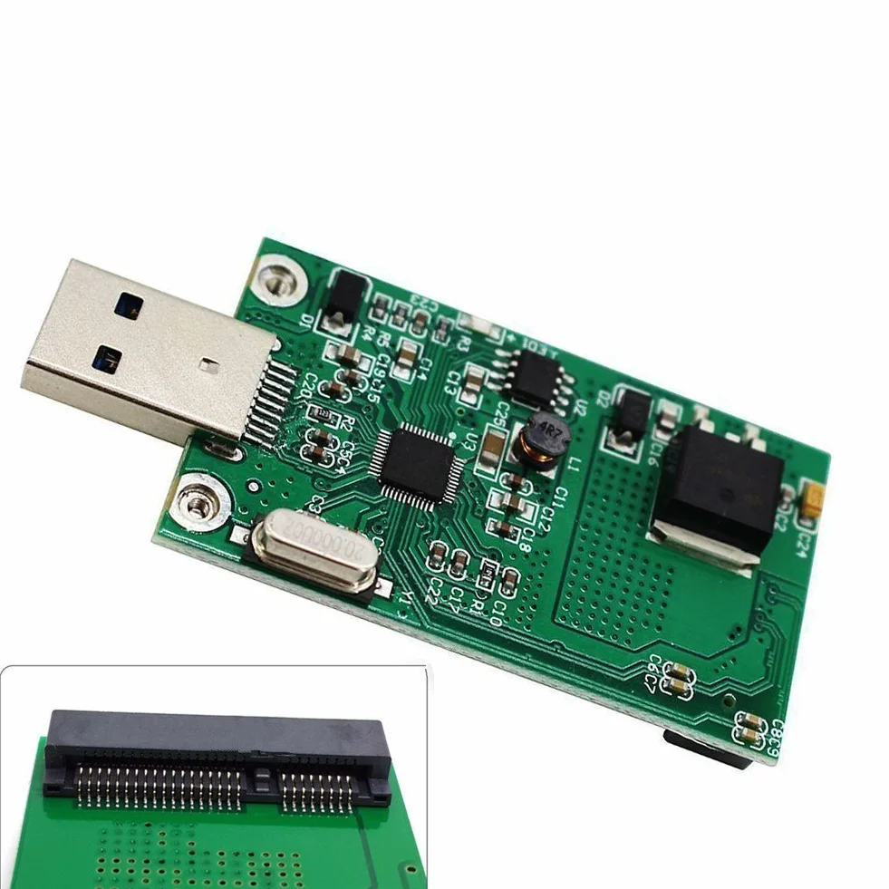 LEAGY mSATA SSD adapter do USB 3.0, Mini SATA można używać jako przenośny dysk flash / zewnętrzny dysk twardy, 50 mm Mini PCIe Solid State Drive Reader Converter