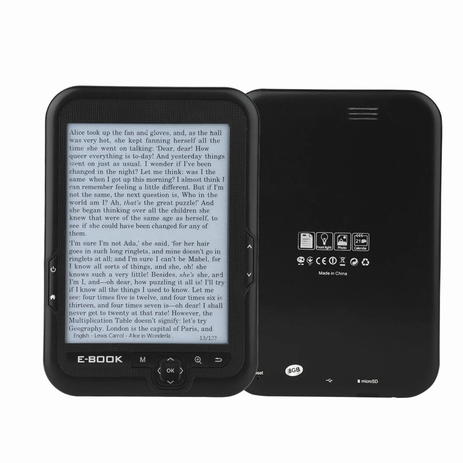 Qcwwy 6 -calowy Czytnik Atramentu EREADER 16 GB EBOOK CZYTER KSIĄŻKA Elektroniczna z 29 Językami 1400 MAh Bateria do Odczytania w Podróży (8G)