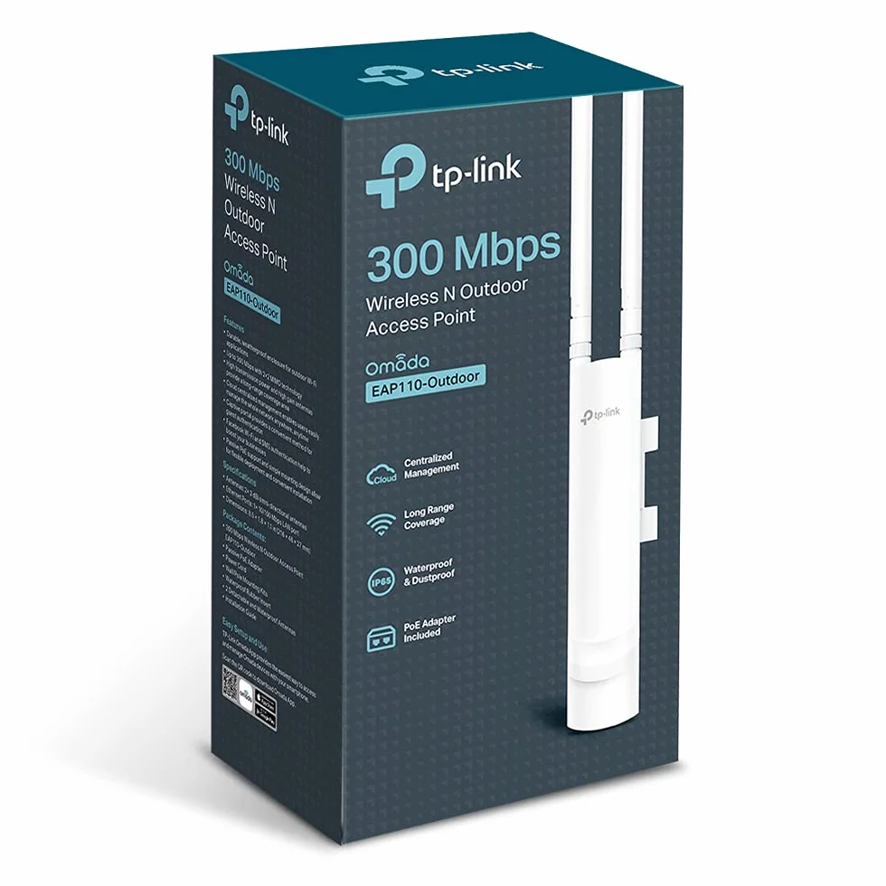 Tp-Link EAP110-OUTDOOR N300 Punkt Dostępu Bezprzewodowego, 300MBPS, Biały