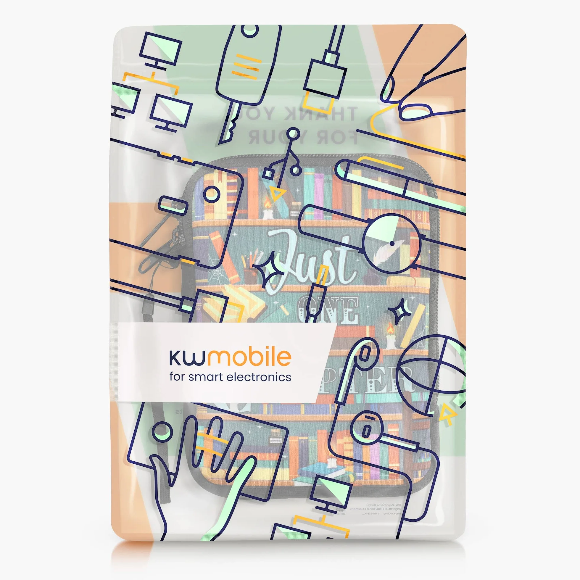 kwmobile etui ochronne do czytnika e-czytników neoprenowe 17 x 12 x 2 cm wielokolorowy