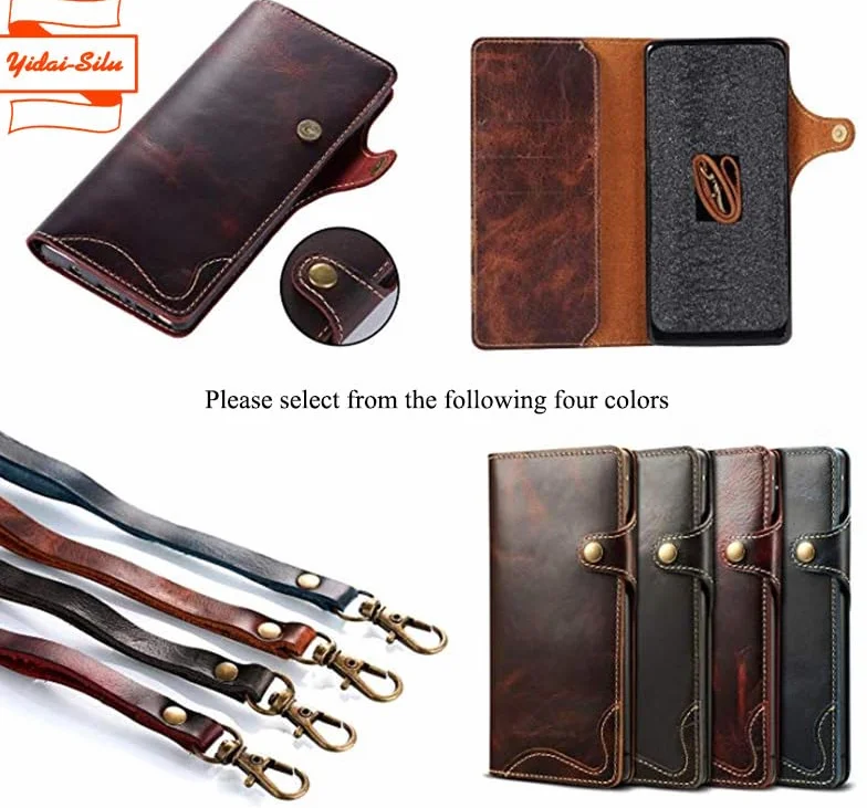 Etui z klapką na telefon Samsung Galaxy S24 Ultra z prawdziwej skóry, zapięcie na magnes, pierścień na haczyk, portfel, portfel, etui na telefon komórkowy, portmonetka do Samsung Galaxy S24