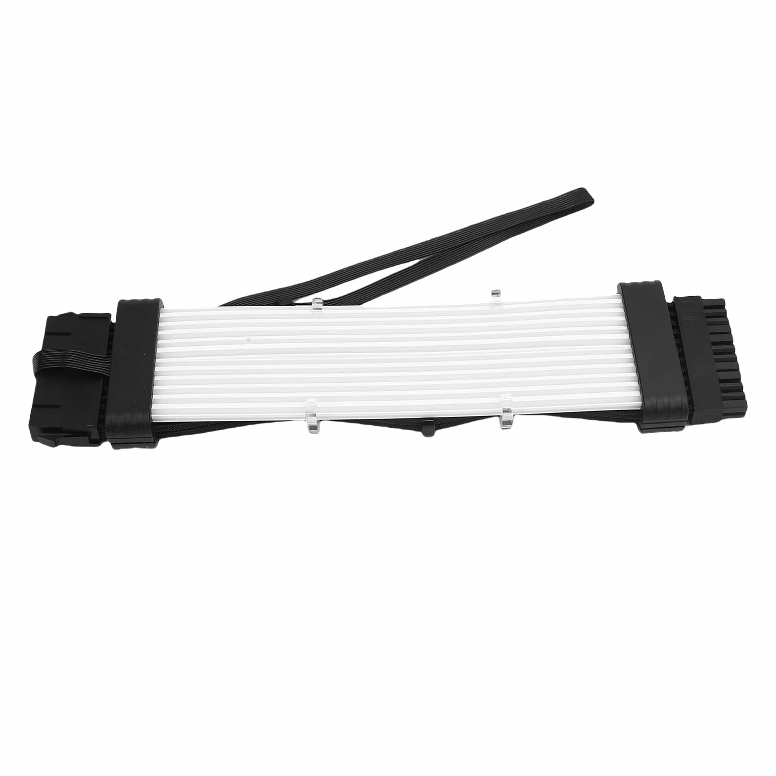 Greensen ARGB PC Kabel Zasilający Lina Silikonowa Przedłużacz PSU 24 Pin 8 Pin 120 LED Efekt Meteor 9,6 W 16,8 M Kolorów dla Producentów Obudów Komputerów do Gier (Kontroler SK3 Biały)