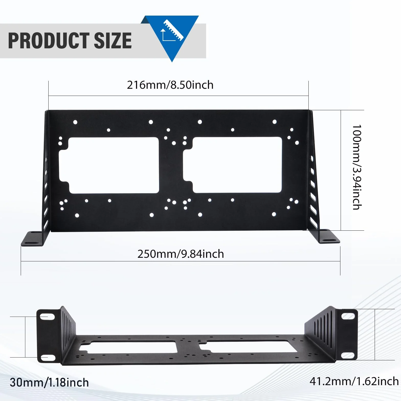 GeeekPi DeskPi RackMate Accessories SBC Shell 10 cali 1U Rack Shelf do DeskPi RackMate T1/T0/T2 Rackmount i wszystkich standardowych 10-calowych szaf i szaf