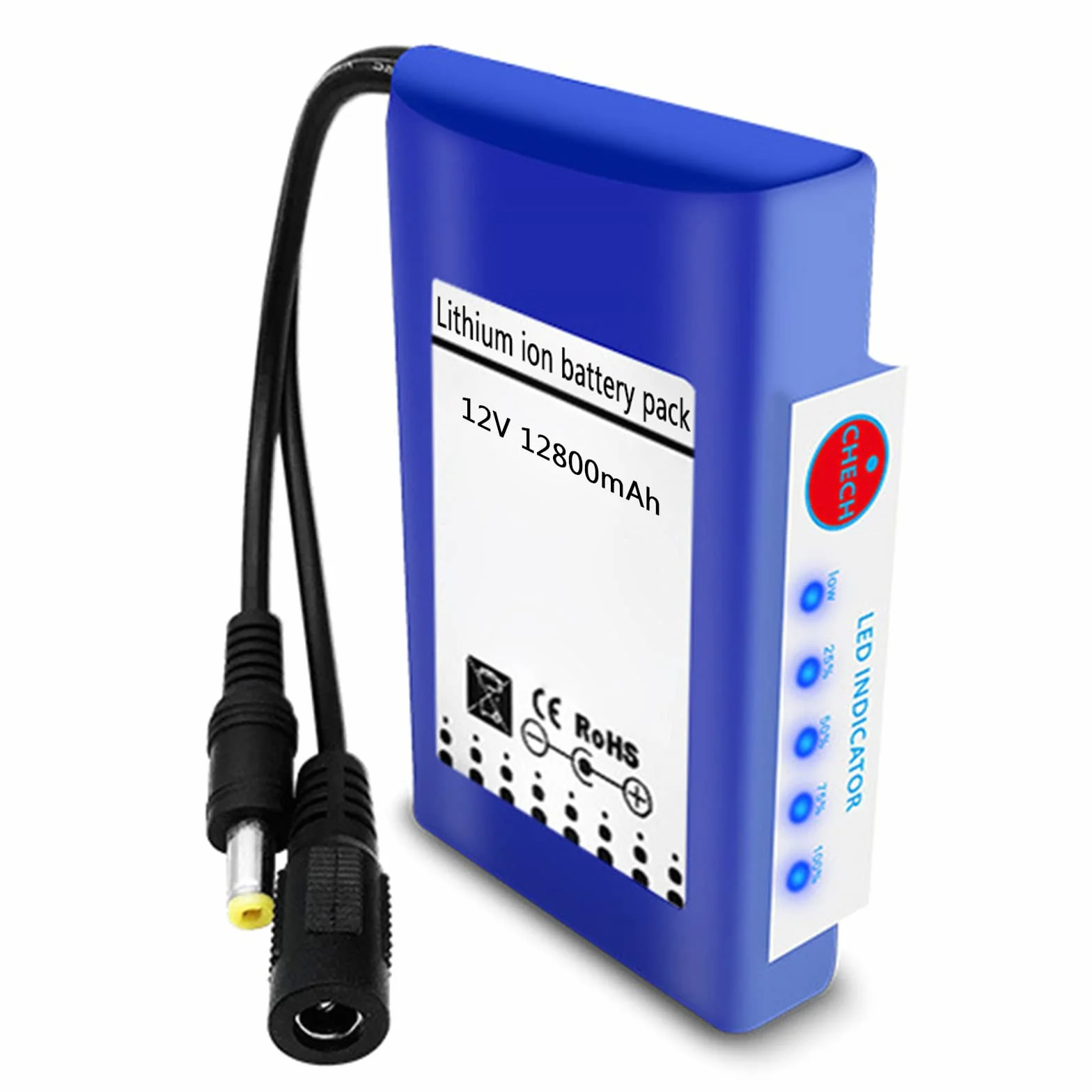 Akumulator litowo-jonowy 12 V, 12800 mAh, wielokrotnego ładowania, z ładowarką do listwy świetlnej LED, aparatów cyfrowych, zabawka elektryczna, oświetlenie przepukliny, narzędzia elektryczne,