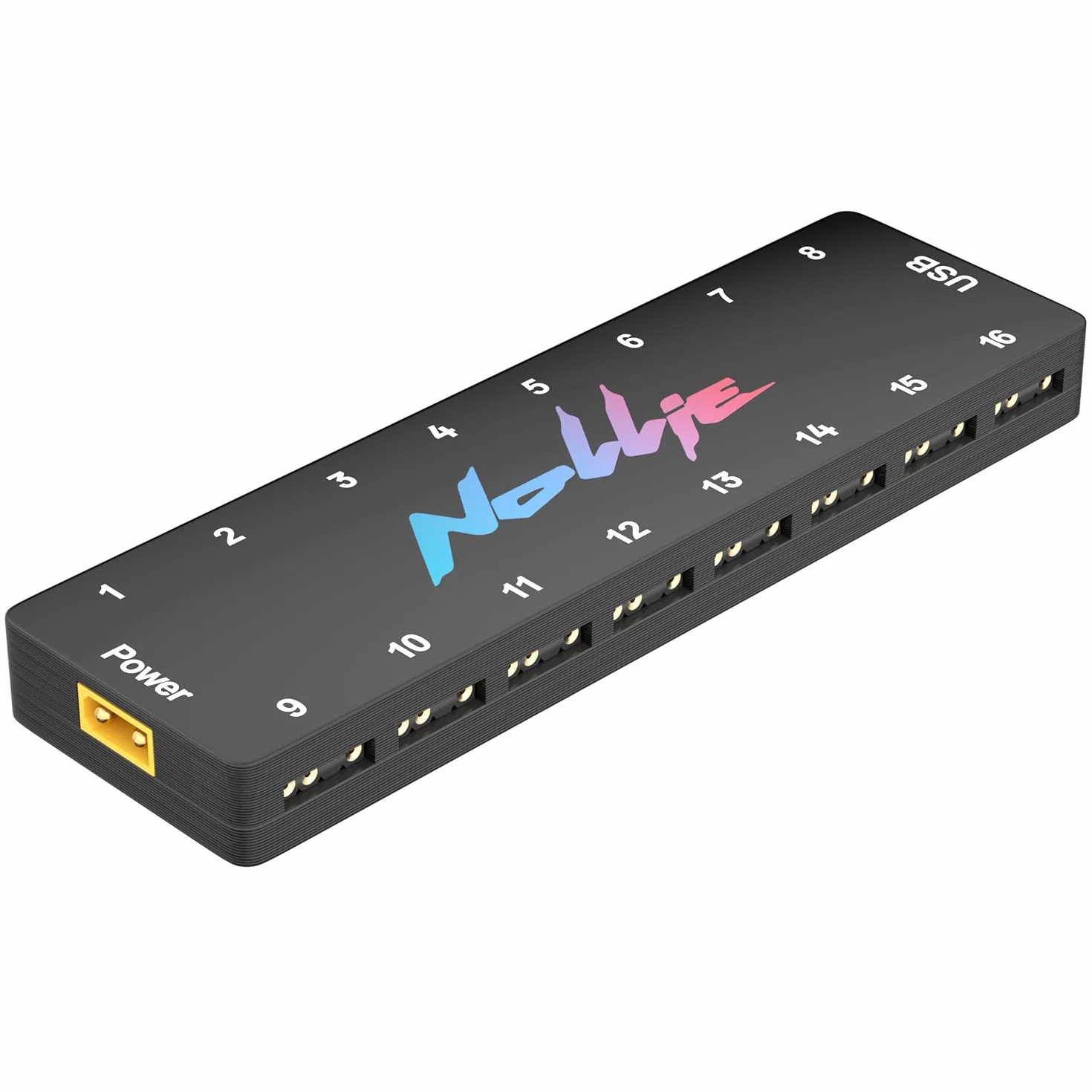 Iesooy Nollie 16 ARGB kontroler koncentrator wentylatora 5 V 3-pinowy 16-portowy interfejs ARGB obsługa sygnału RGB OpenRGB