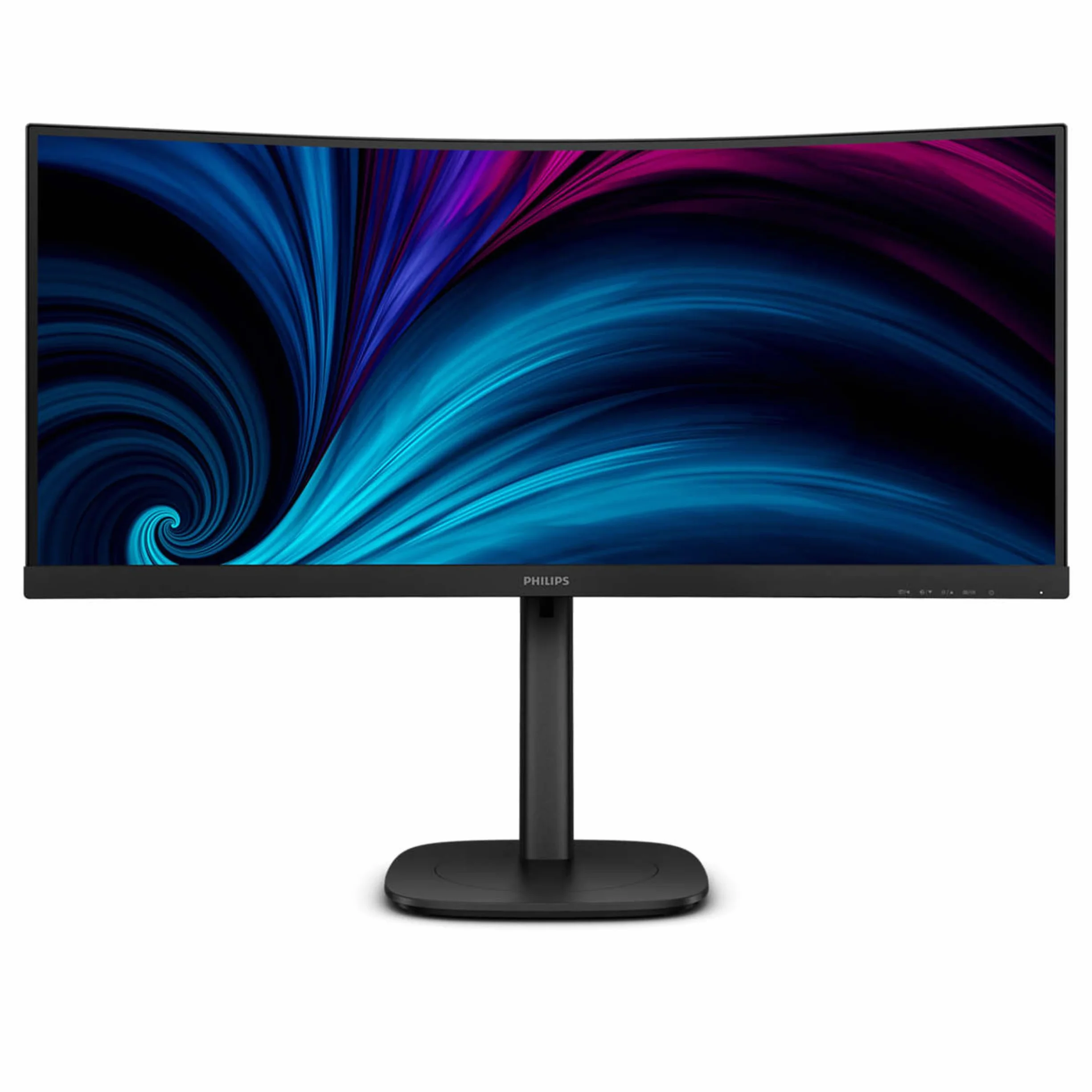 Philips 34B2U3600C - 34-calowy zakrzywiony monitor WQHD, z regulacją wysokości, głośniki (3440x1440, 120 Hz, 1x HDMI 2.0, 1x DP 1.2, 1x USB-C (90W PD), hub USB, RJ45) Czarny