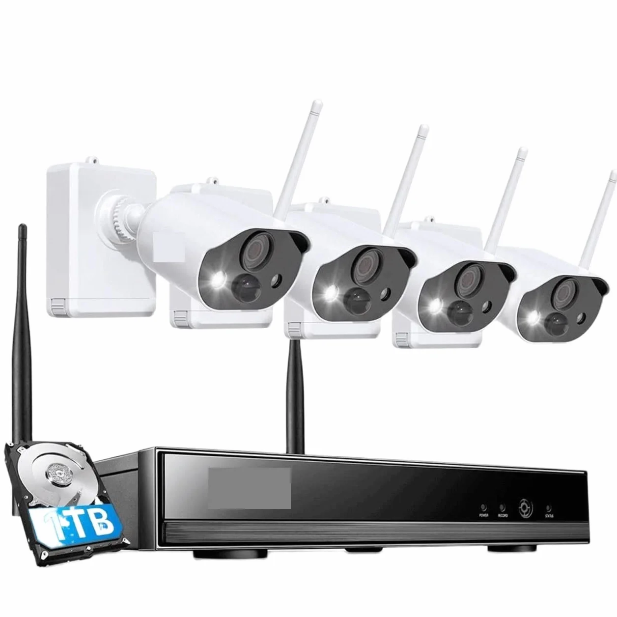 Kamery Monitoringu, Bezprzewodowy system kamer bezpieczeństwa 5MP Kamera zasilana bateryjnie 8-kanałowy NVR 2-kierunkowy zestaw do nadzoru wideo na zewnątrz