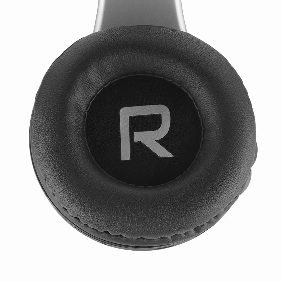 PowerLocus Słuchawki nauszne Bluetooth, bezprzewodowe słuchawki z mikrofonem, składane, miękkie nauszniki z pianki z pamięcią kształtu i lekkie, Micro SD/TF, radio FM do