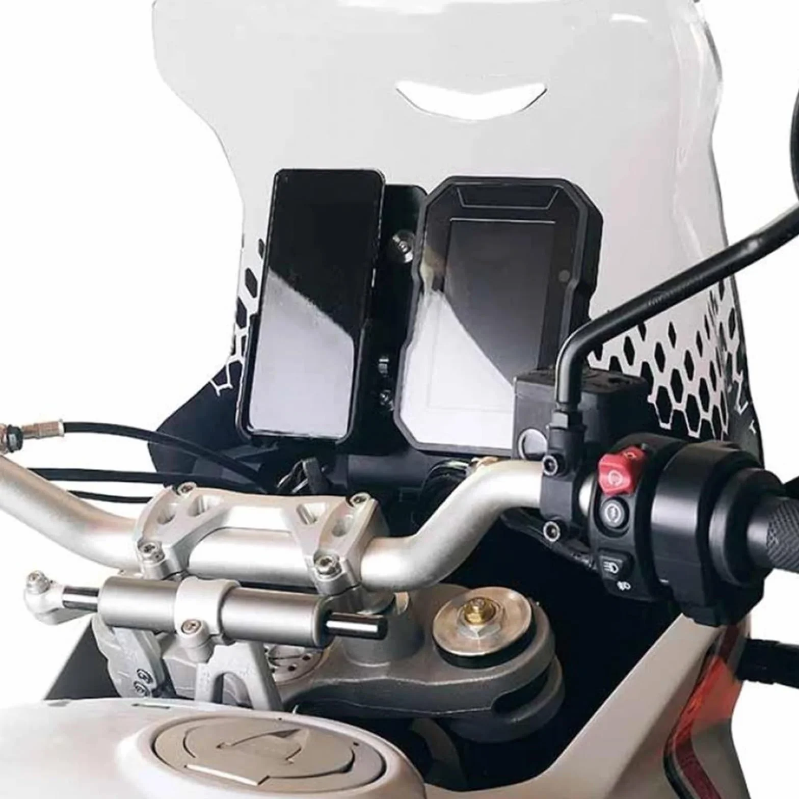 Uchwyt do nawigacji GPS Uchwyt antywstrząsowy do telefonu komórkowego, pasujący do Ducati Desert X, akcesoriów GPS, stabilizatora GPS do motocykla i nawigacji