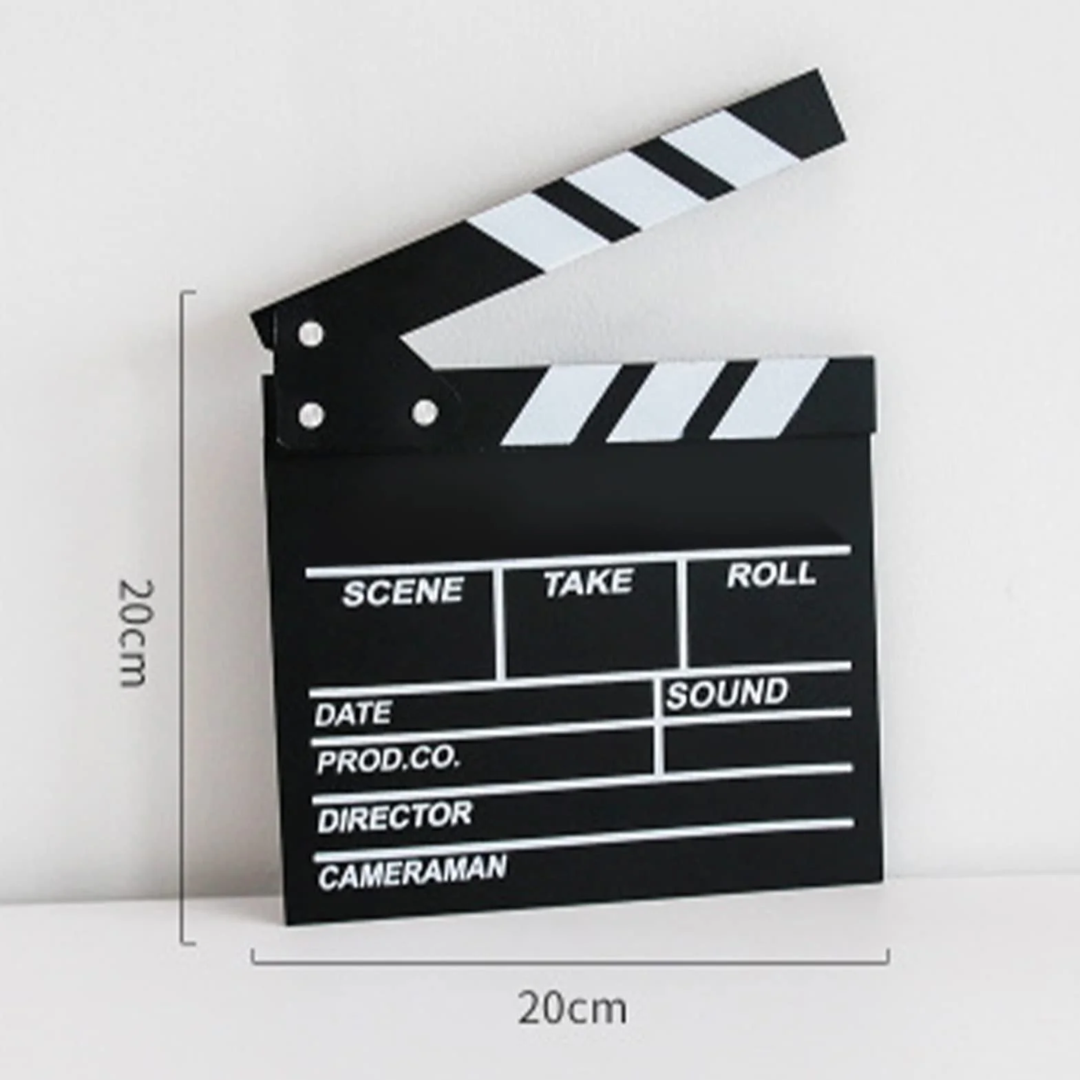 Tablica do Filmów Filmowych, 20 X 20 Cm Klakier do Filmów Suchościeralnych Wielofunkcyjny do Kręcenia Dramatów