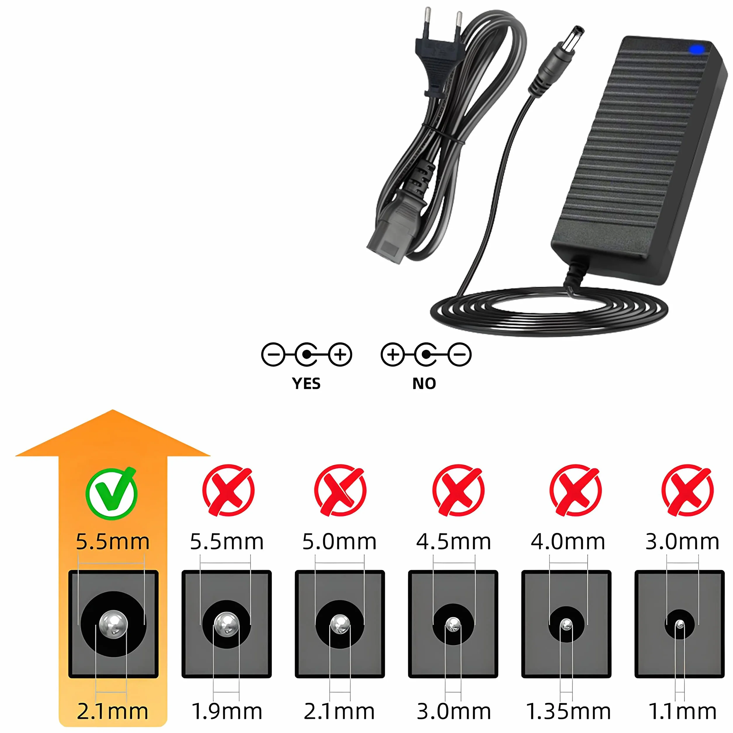 Retoo Zasilacz wtykowy 12 V 10A ładowarka transformatorowa 120 W zasilacz taśmy LED, LCD, monitor TFT, uniwersalny kabel do ładowania, taśma LED, zasilacz sieciowy, głośnik