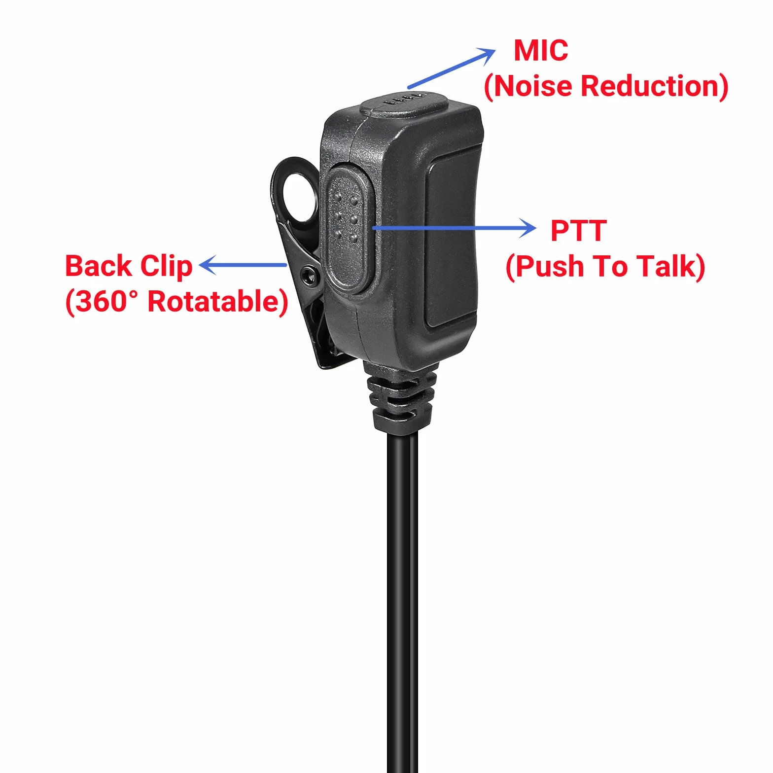 HYS Covert Air Tube Two Way Radio zestaw słuchawkowy kompatybilny z Motorola CP040 DP1400 GP2000 GP300 Walkie Talkie (1 sztuka)