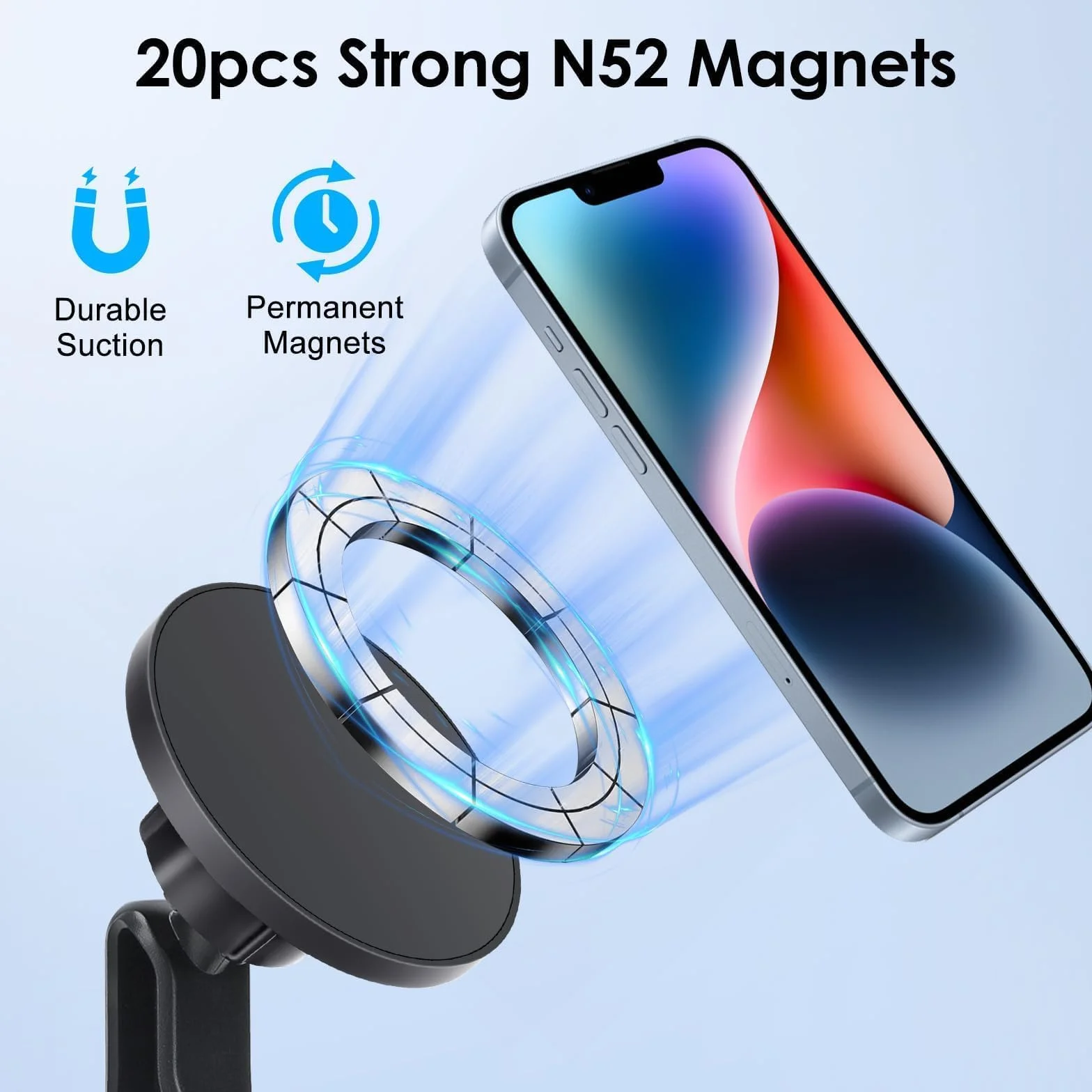 EEEKit Magnetyczny Uchwyt na Telefon do Kubka Samochodowy Kompatybilny z Magsafe dla iPhone 17-12 Serii