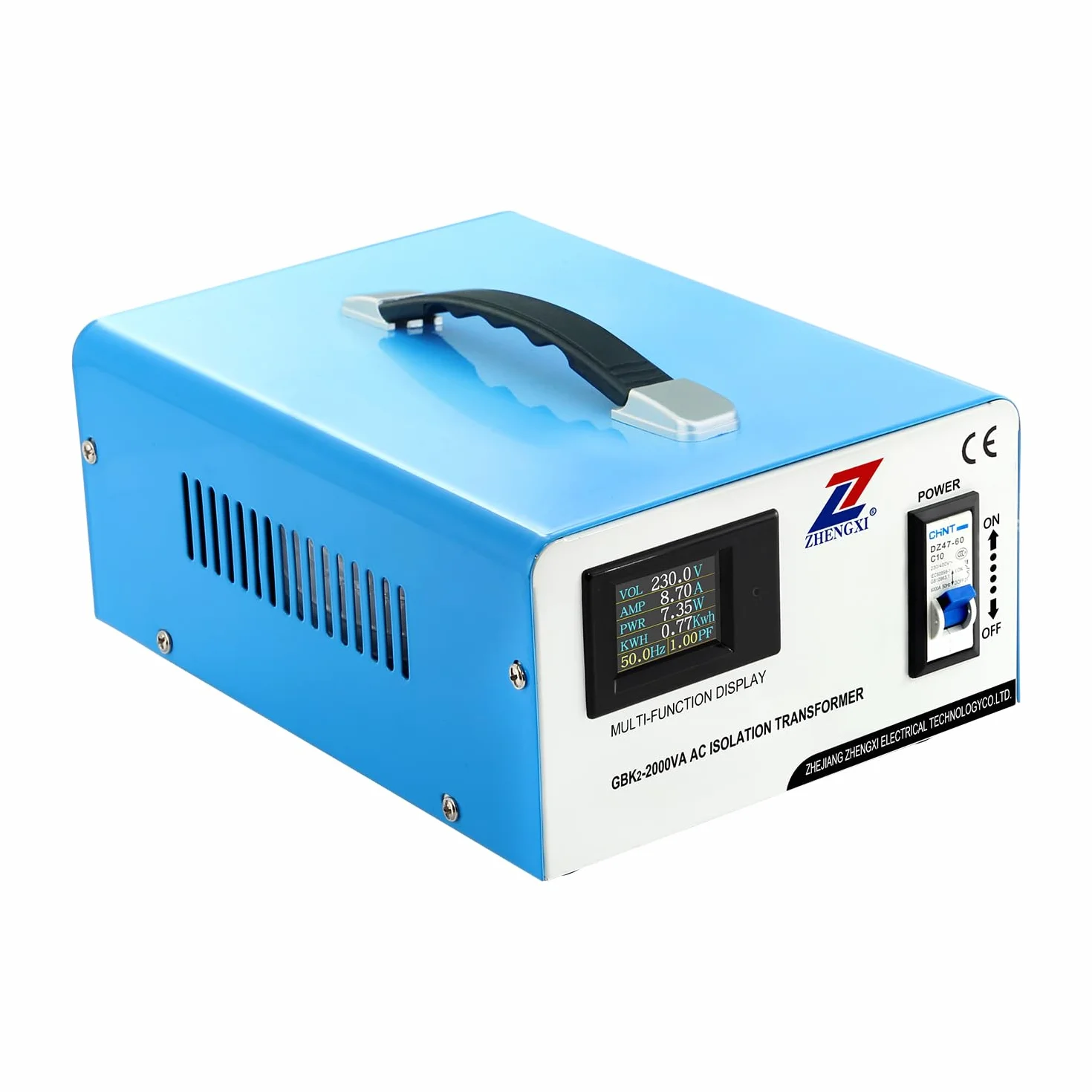 ZHENGXI ELECTRIC Transformator 230 V, 2000 W, przetwornica napięcia, wyświetlacz HD, bez nosków, 2 gniazda wyjściowe
