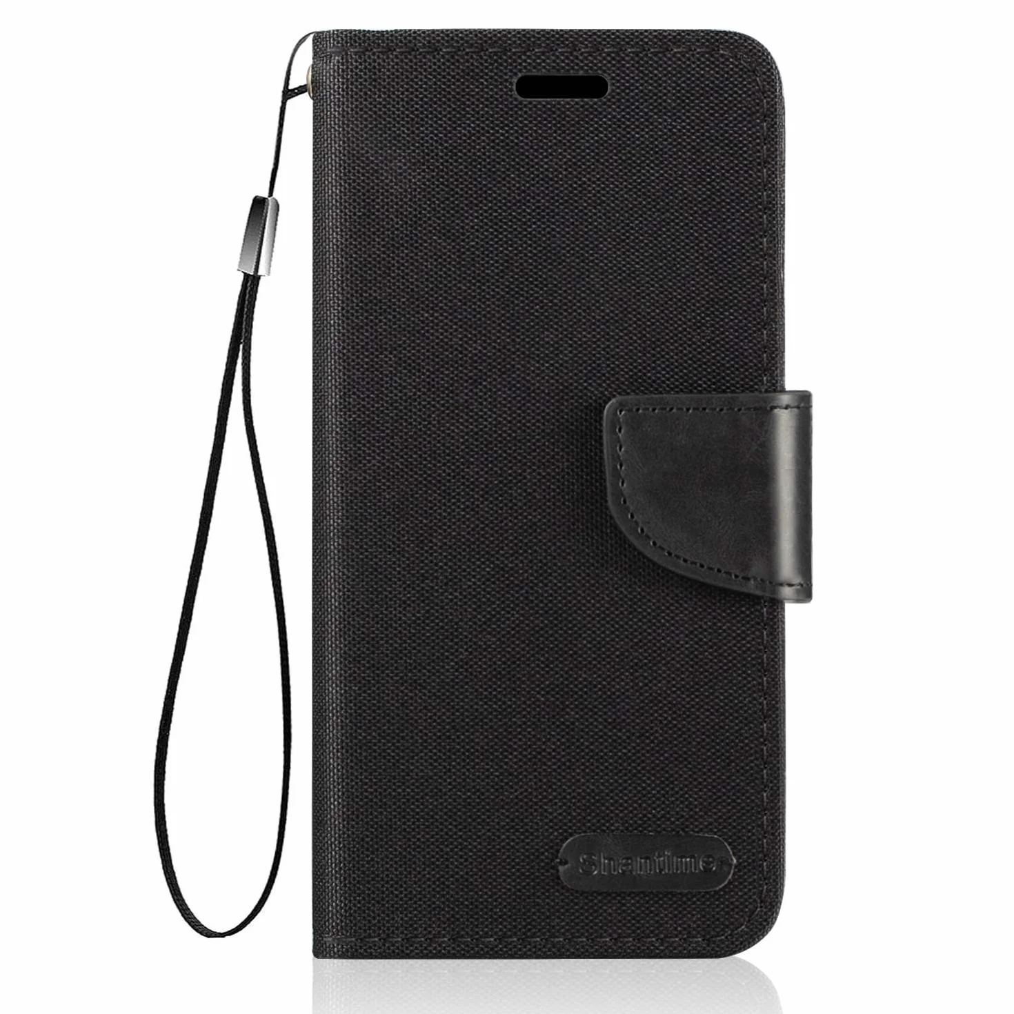 Etui Portfelowe z Tkaniny Oksfordzkiej i PU Kompatybilne z Nokia Lumia 650, Wytrzymała Obudowa z Przegrodami na Karty i Zapięciem Magnetycznym
