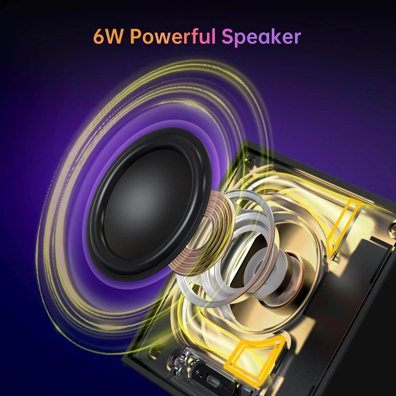 Divoom Timebox evo Pixel Art LED Bluetooth Speaker App Control, inteligentny przenośny głośnik bezprzewodowy z potężnym basem, obsługuje radio z budzikiem, mikrofon (czarny, 1 opakowanie)
